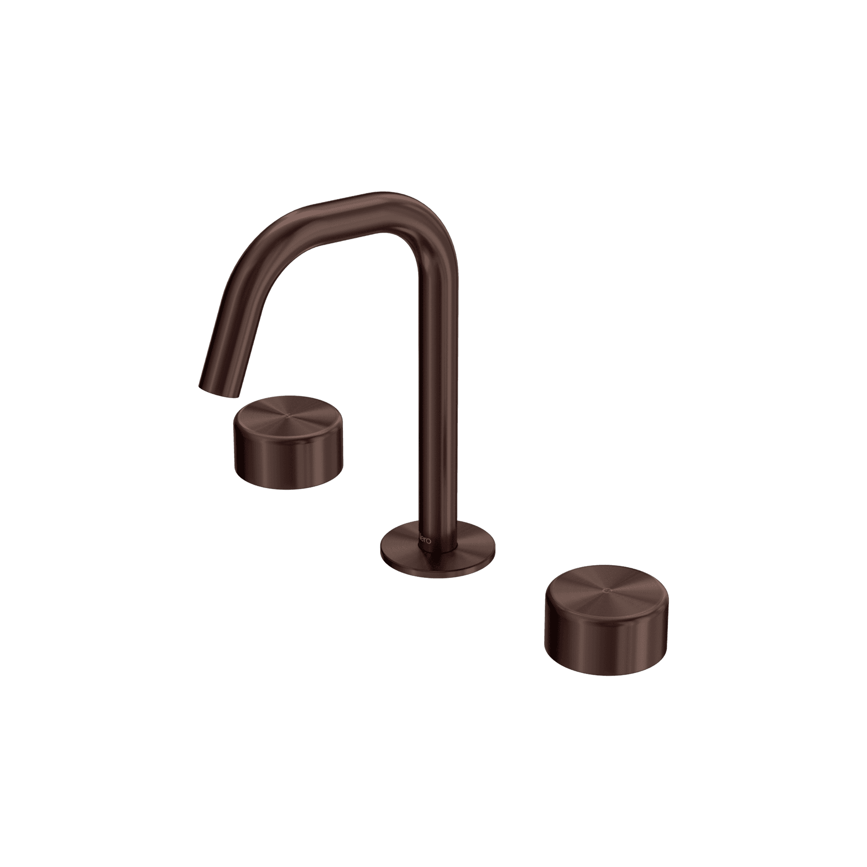 Serenity Basin Set Edge Spout With Metal Handle Rome Bronze