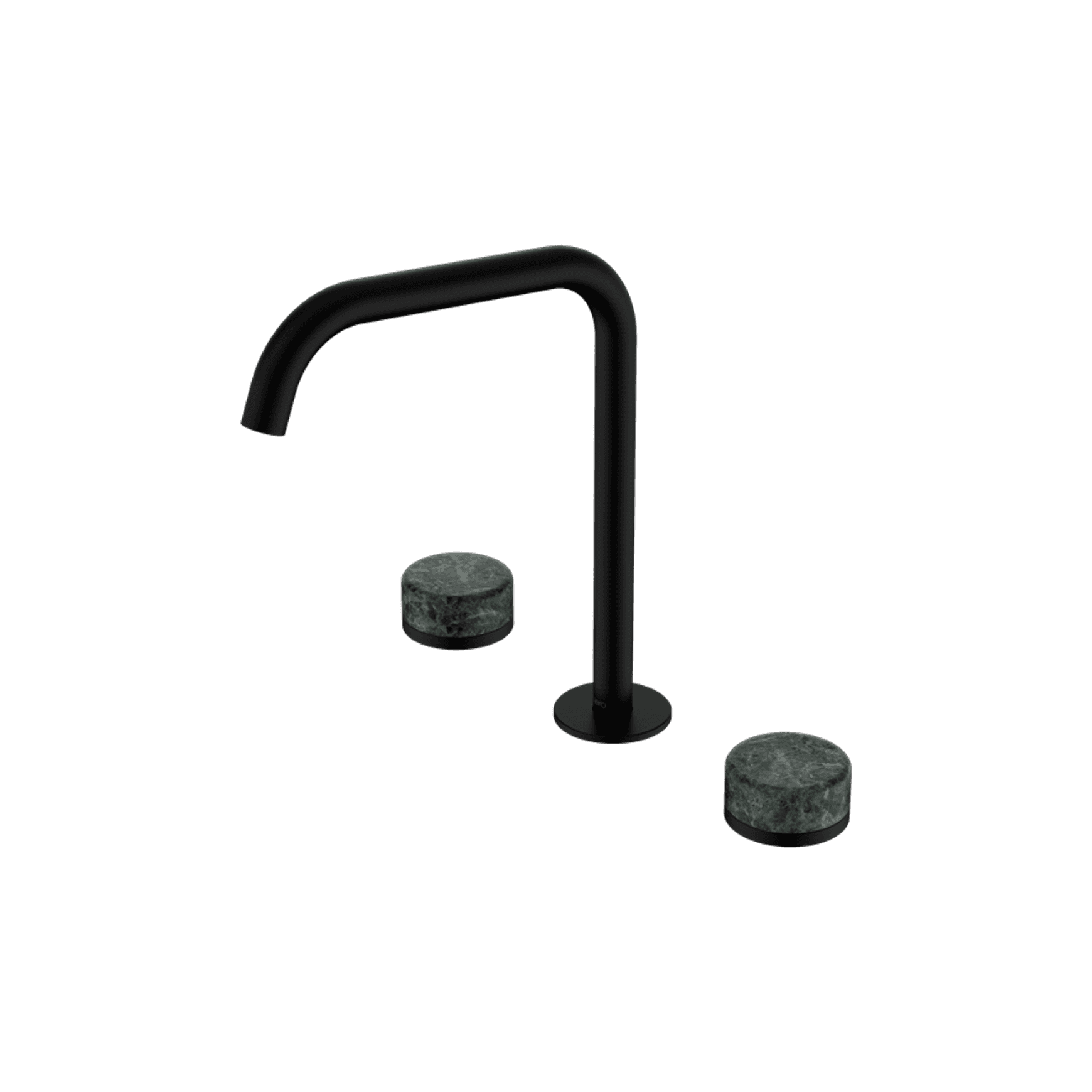 Serenity Bath/Kitchen Set Edge Spout With Verde Alpi Handle Matte Black