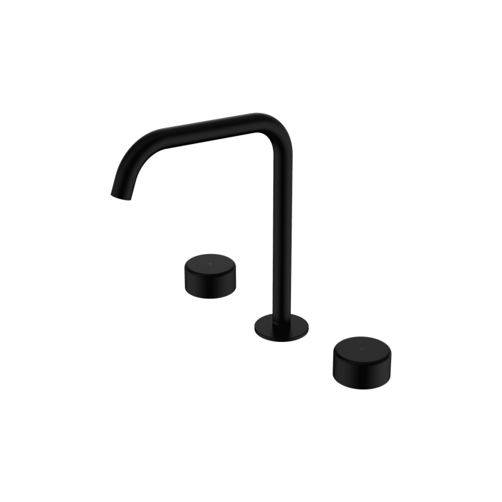 Serenity Bath/Kitchen Set Edge Spout With Metal Handle Matte Black
