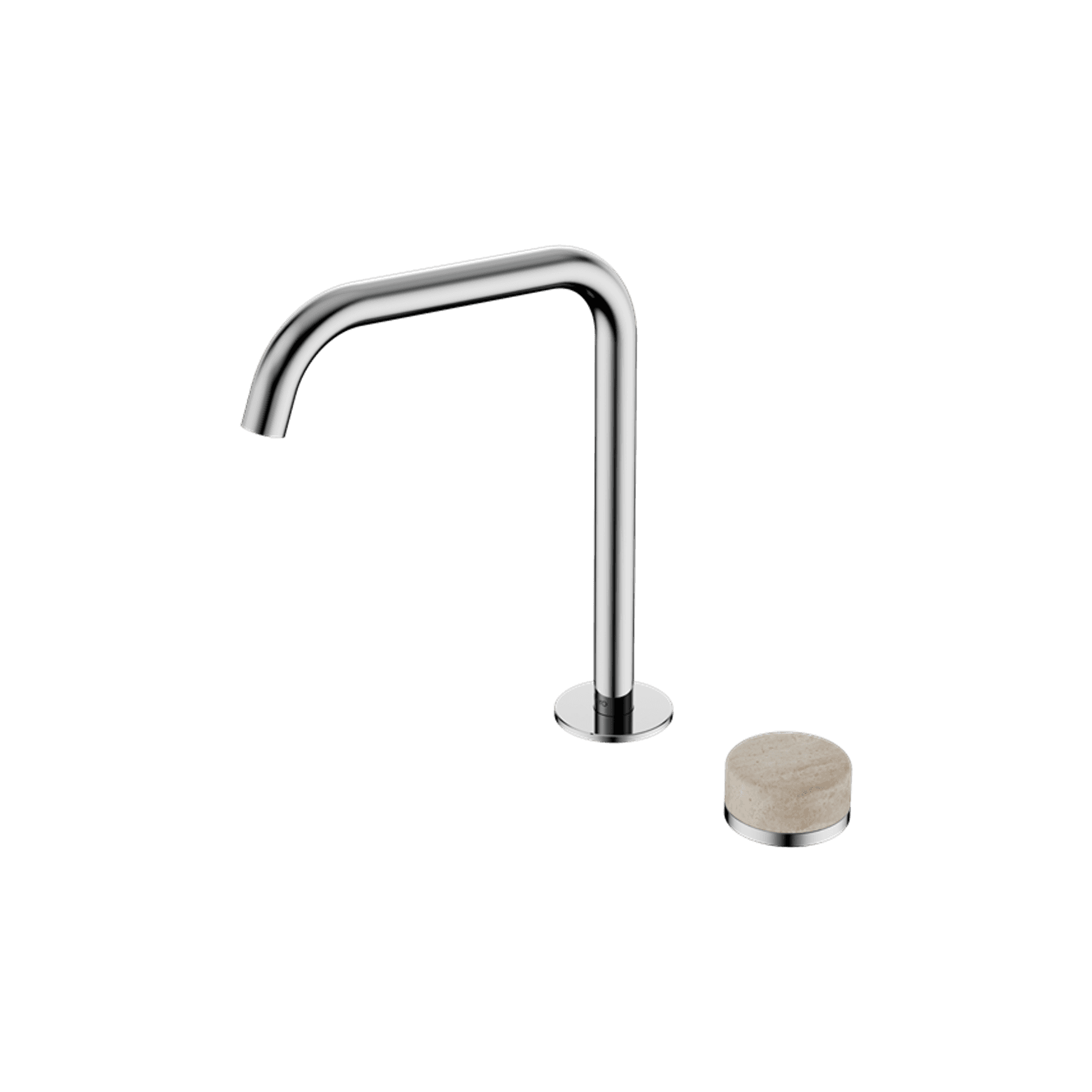 Serenity Bath/Kitchen Mixer Edge Spout Rome Travertine Handle Chrome
