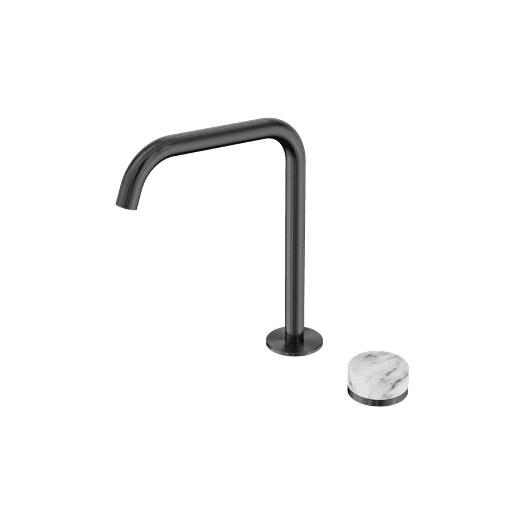 Serenity Bath/Kitchen Mixer Edge Spout Arabescato Corchia Handle Gun Metal