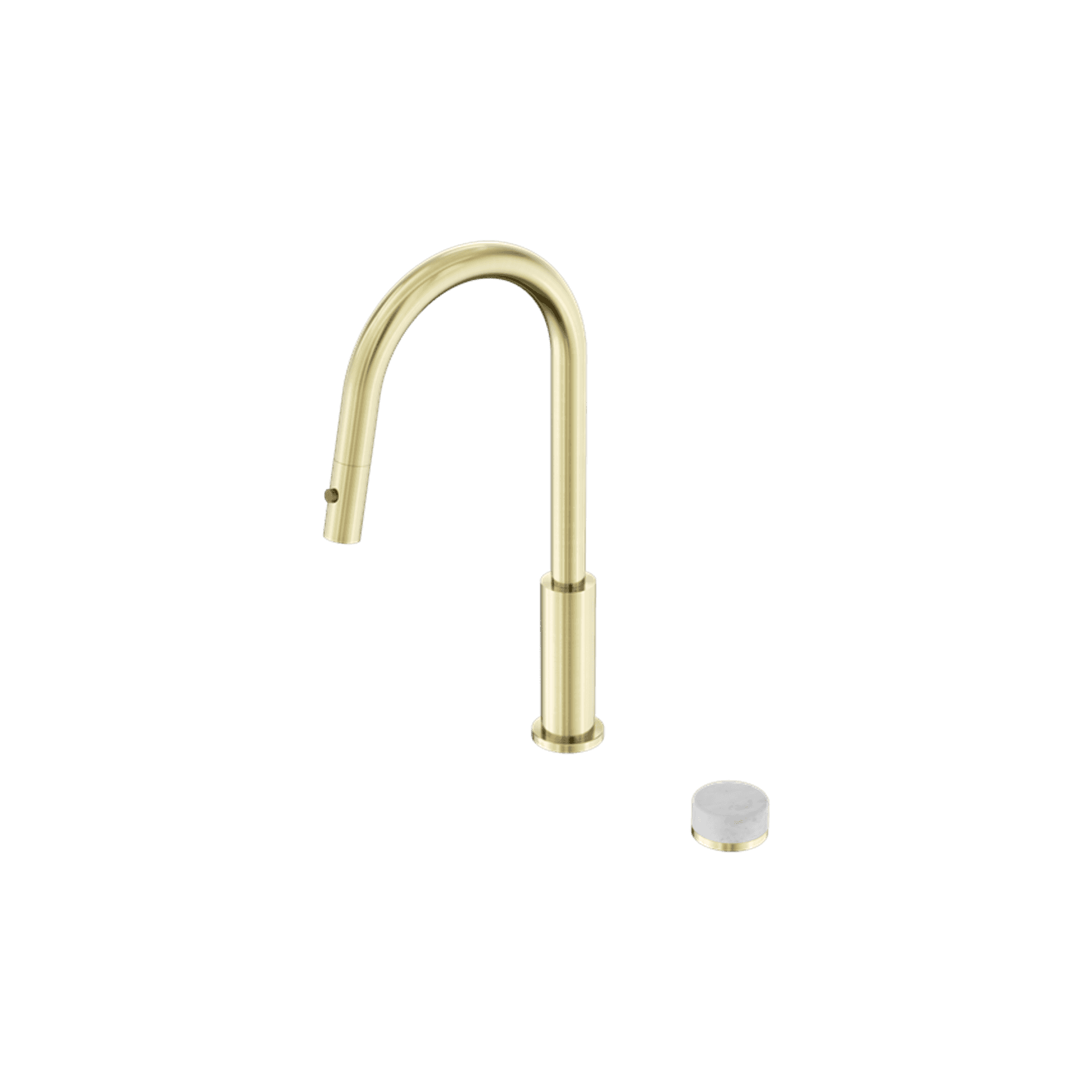 Serenity pull out kitchen Set Carrara Handle Brushed Gold