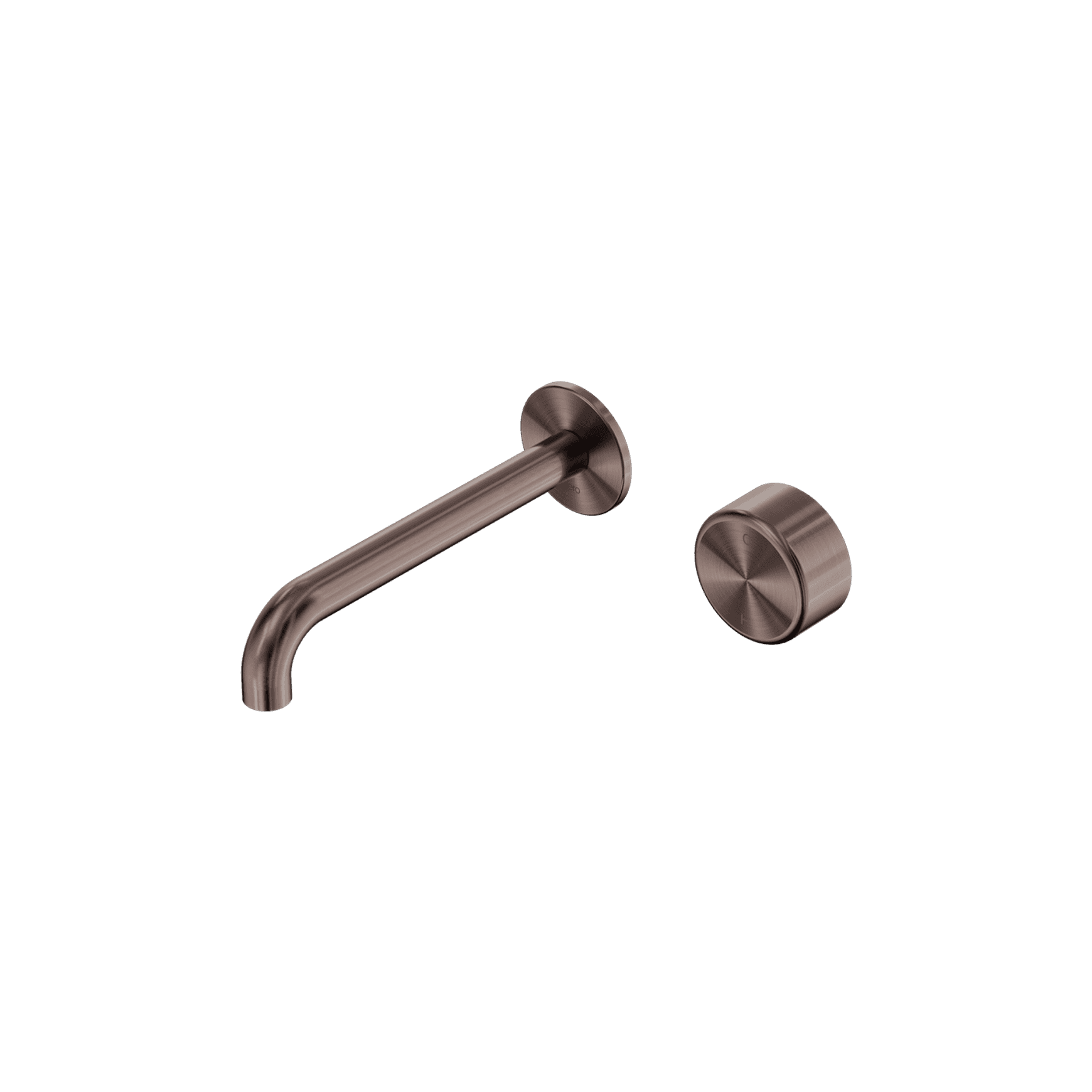 Serenity Wall Basin Mixer 185mm Spout Metal Handle Brushed Bronze
