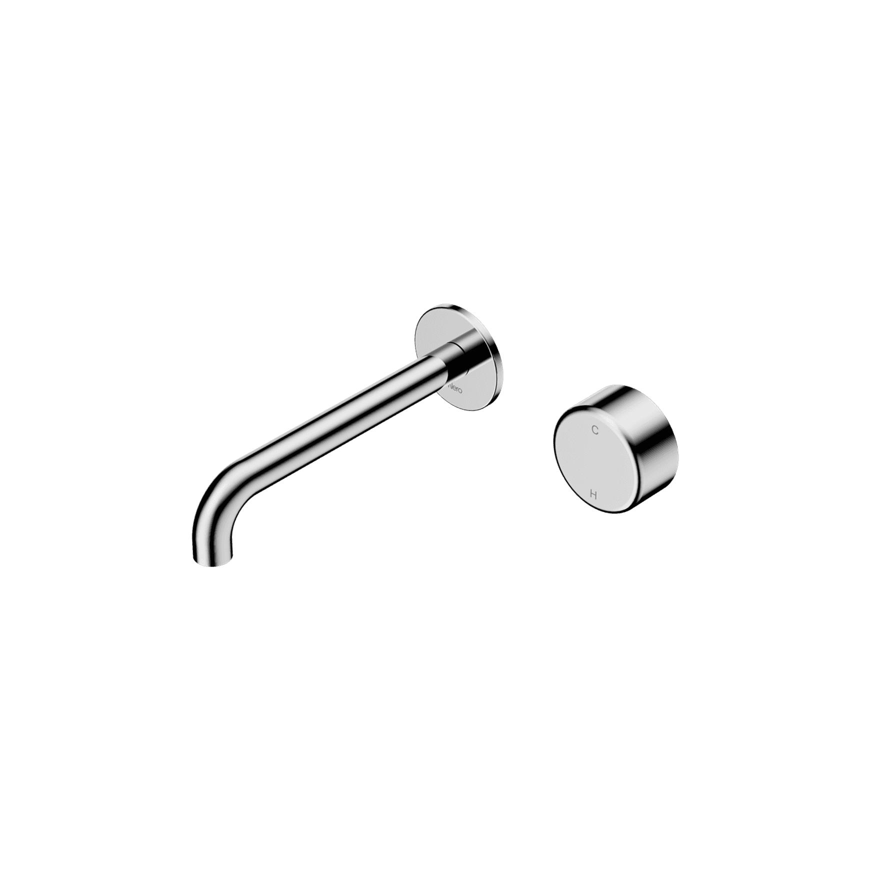 Serenity Wall Basin Mixer 220mm Spout Metal Handle Chrome