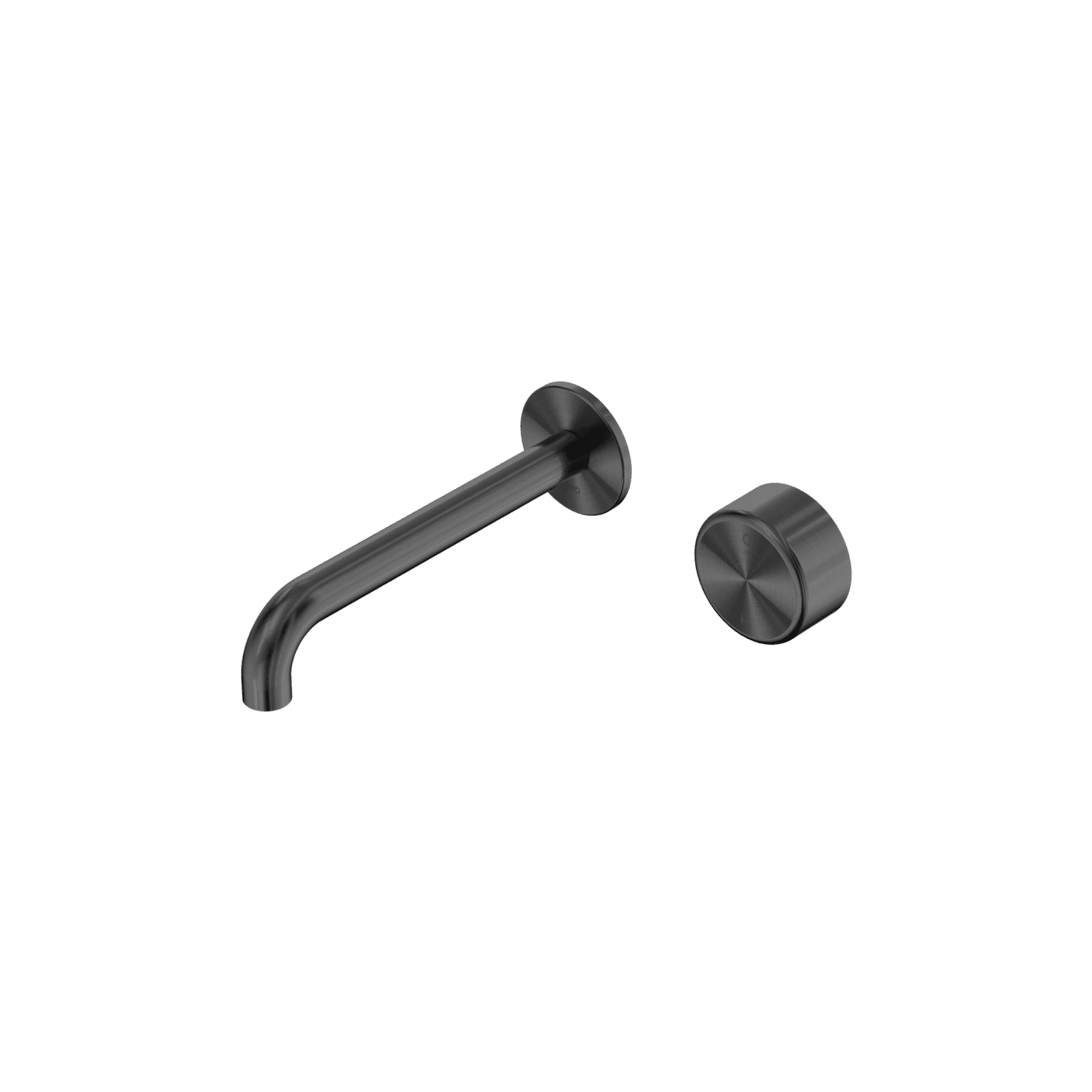 Serenity Wall Basin Mixer 160mm Spout Metal Handle Gun Metal