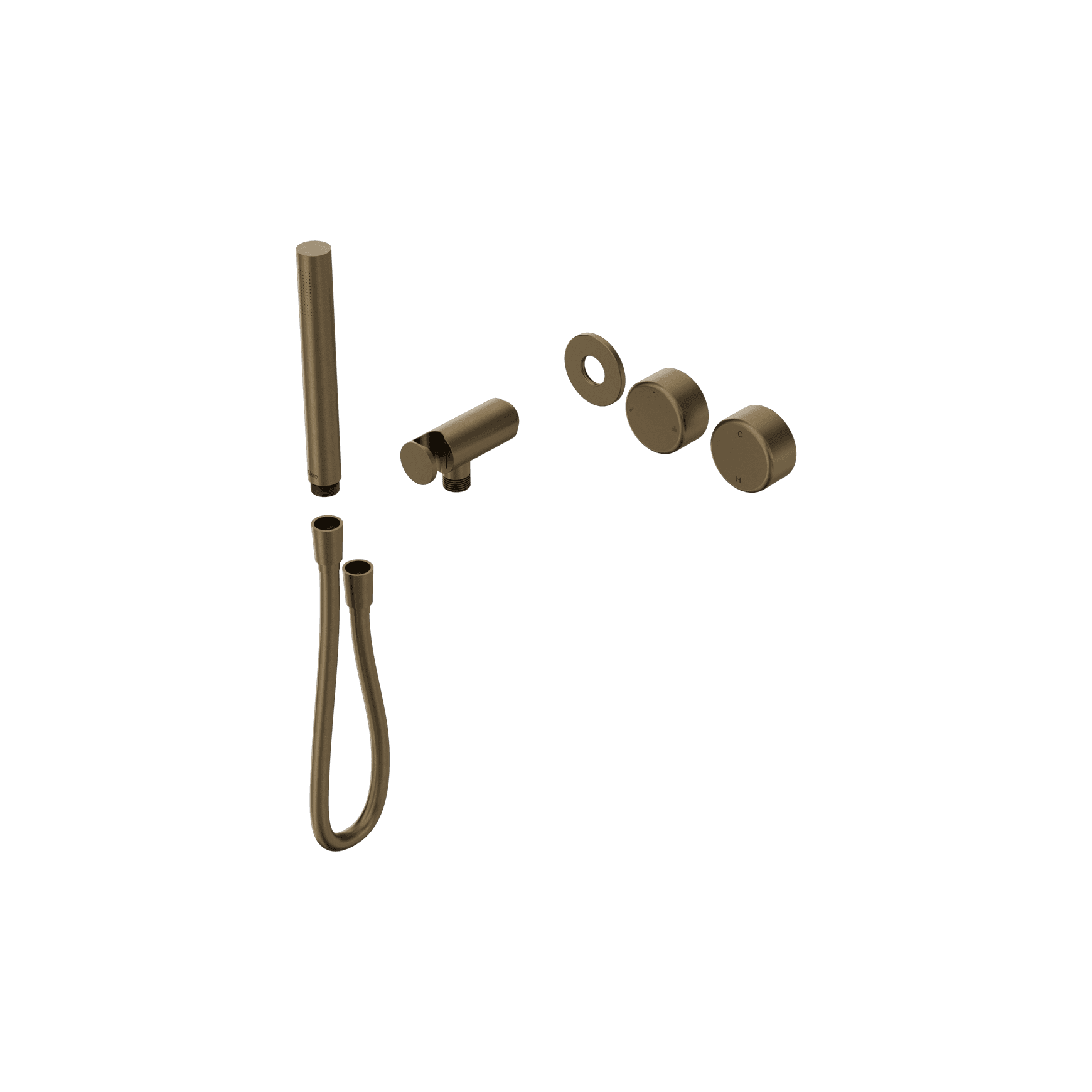 Serenity Progressive Shower System With Metal Handle And Slim Shower Trim Kit Only Tumbled Antique Brass