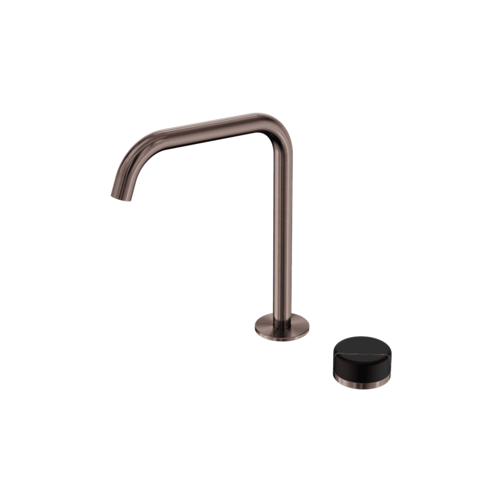 Serenity Bath/Kitchen Mixer Edge Spout Marquina Black Handle Brushed Bronze