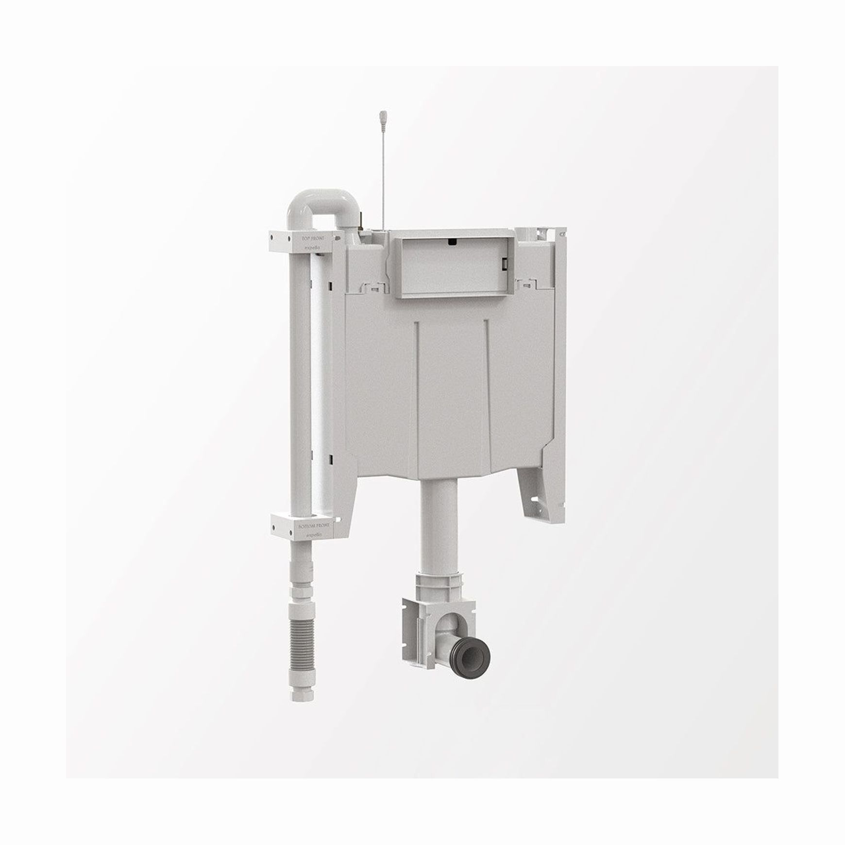 Odourless by Expella with Caroma Invisi II In-wall Cistern for Floor Mount Pans