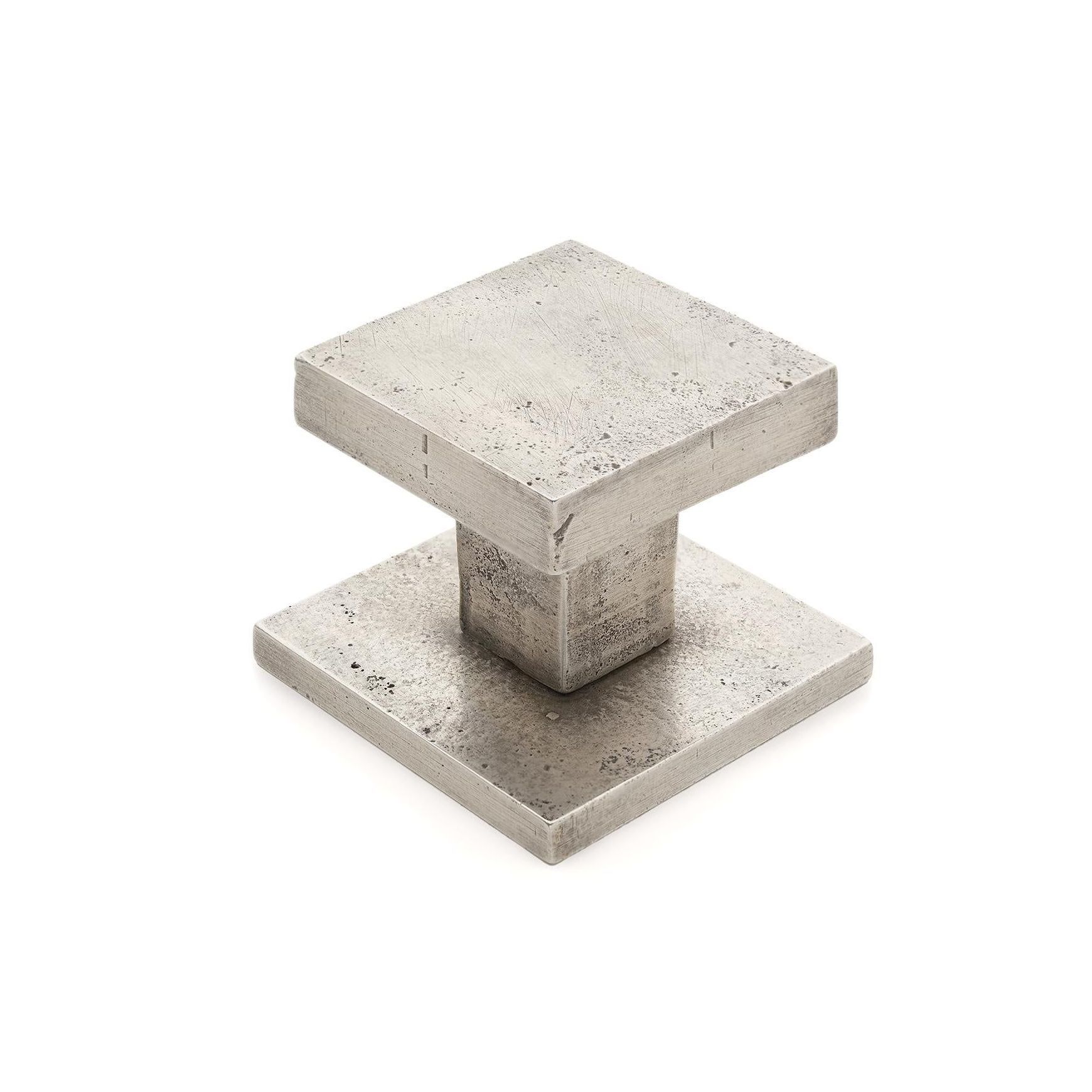 Cast Square 80mm Square Centre Door Knob