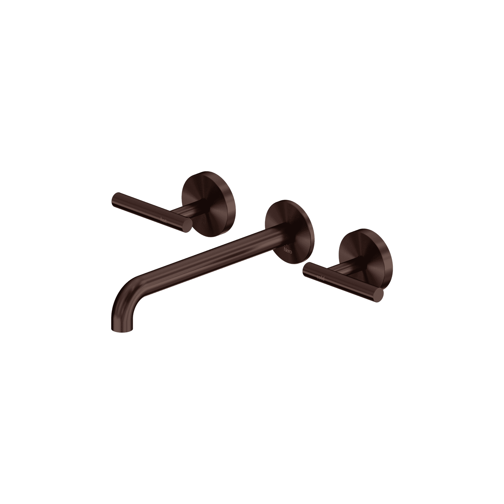 Mecca Lever Wall Basin/Bath Set 220mm Spout Rome Bronze