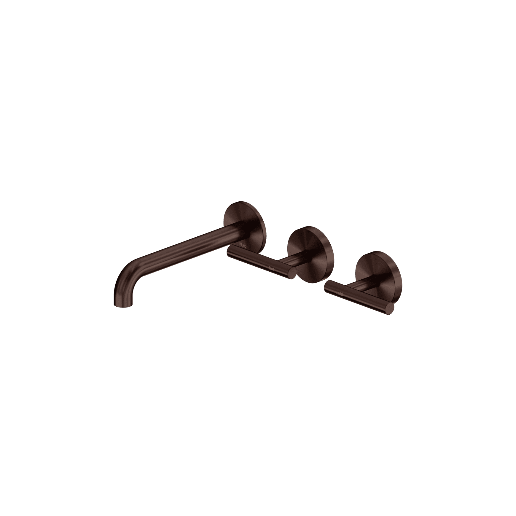 Mecca Lever Wall Basin/Bath Set 185mm Offset Spout Rome Bronze