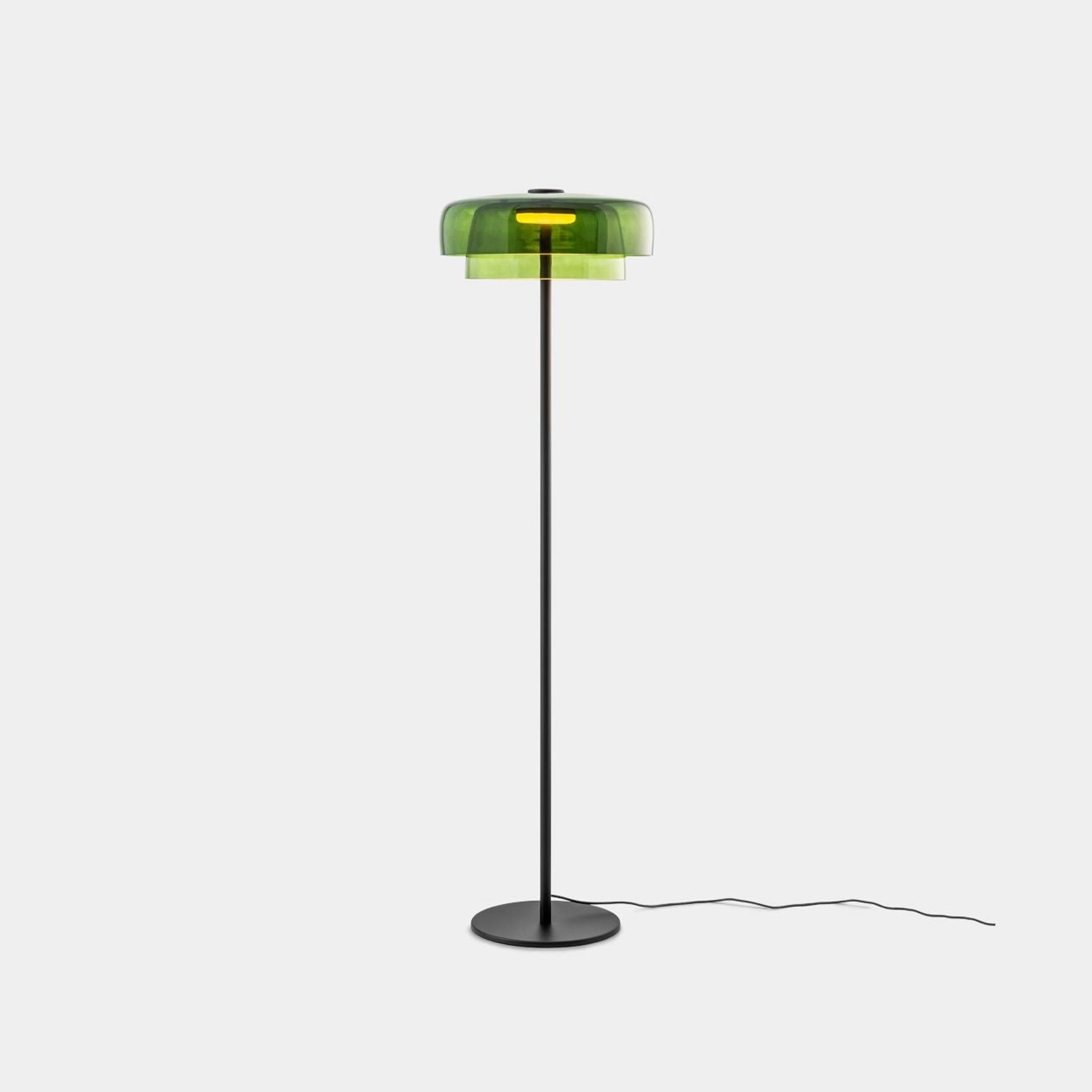 Lark 2 Shade Floor Lamp - 42 cm in Green