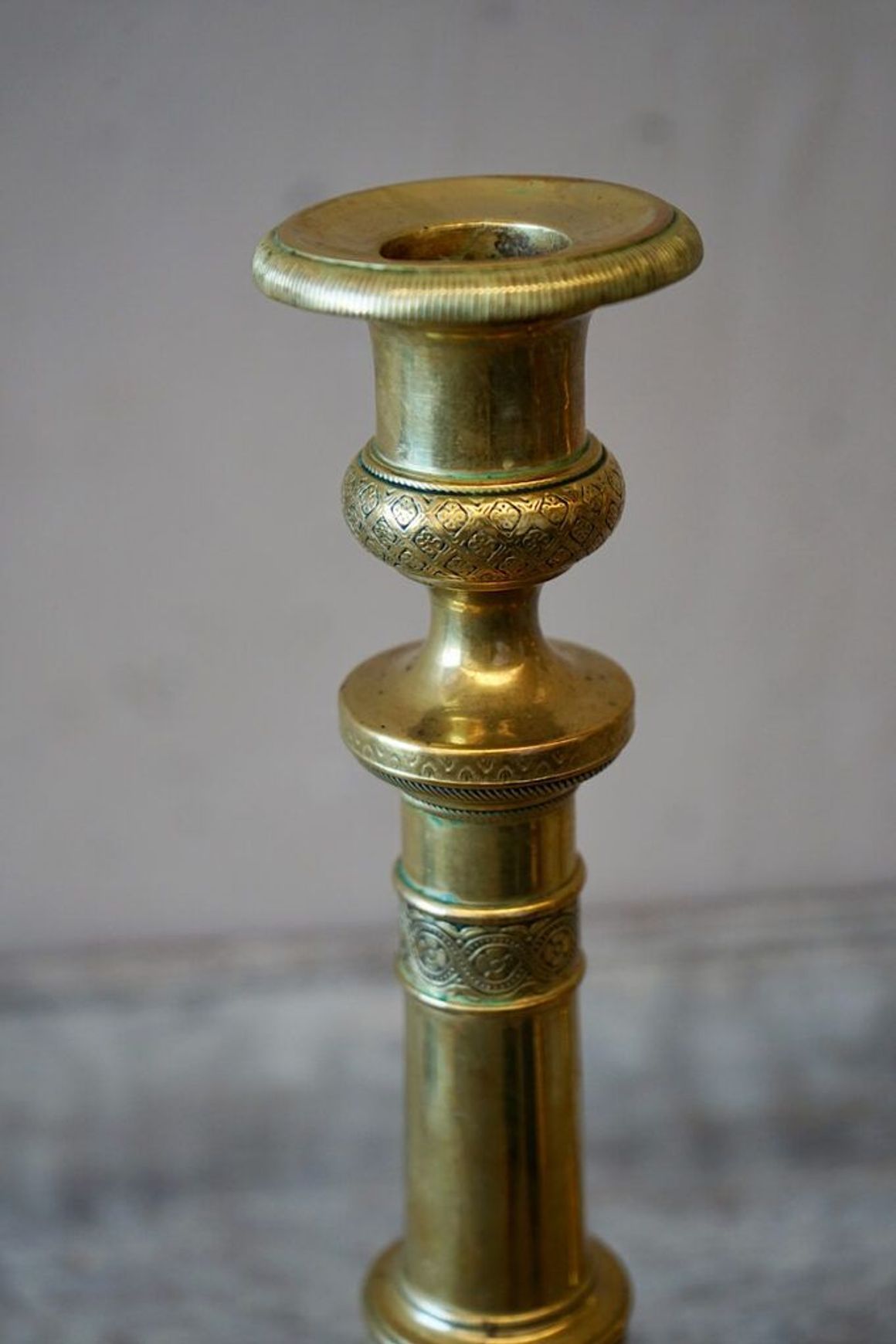 French Empire Brass Candlesticks (Pair)