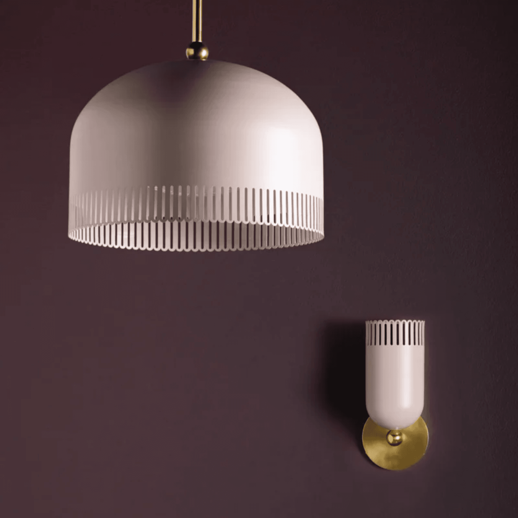 Posie 1 Light Wall Light in Natural Dust Pink