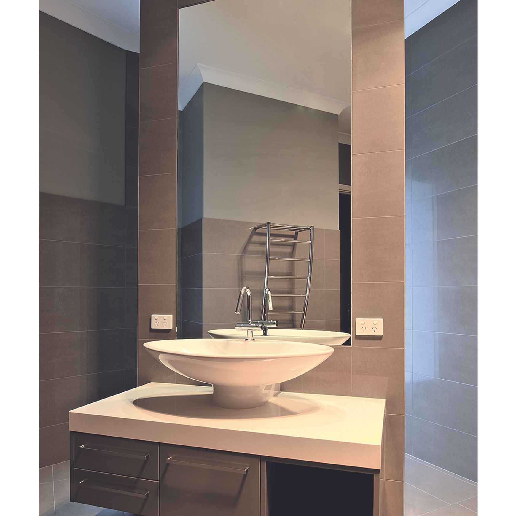 Polish Edge Mirror with Hidden Fittings