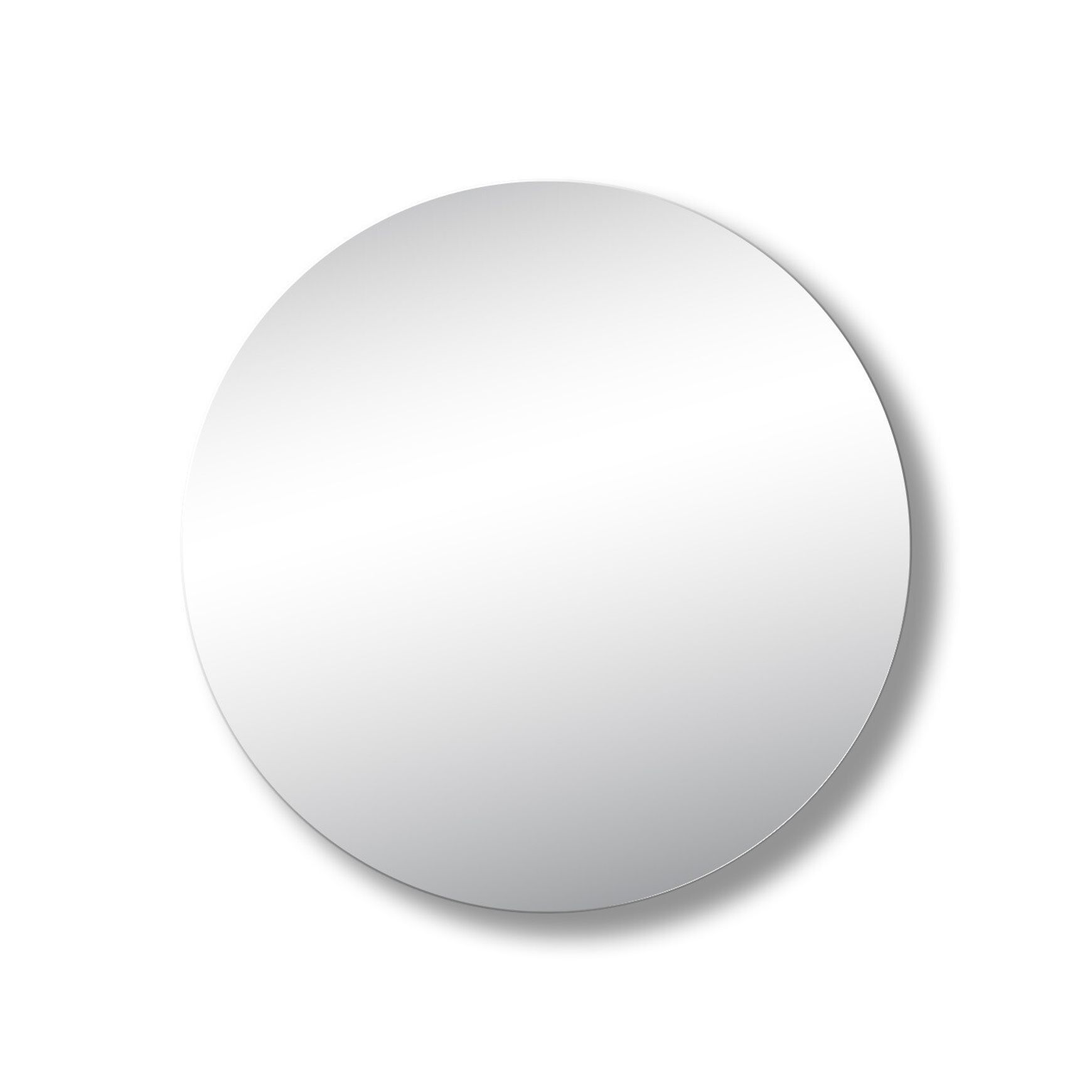 Polish Edge Round Mirror with Hidden Fittings