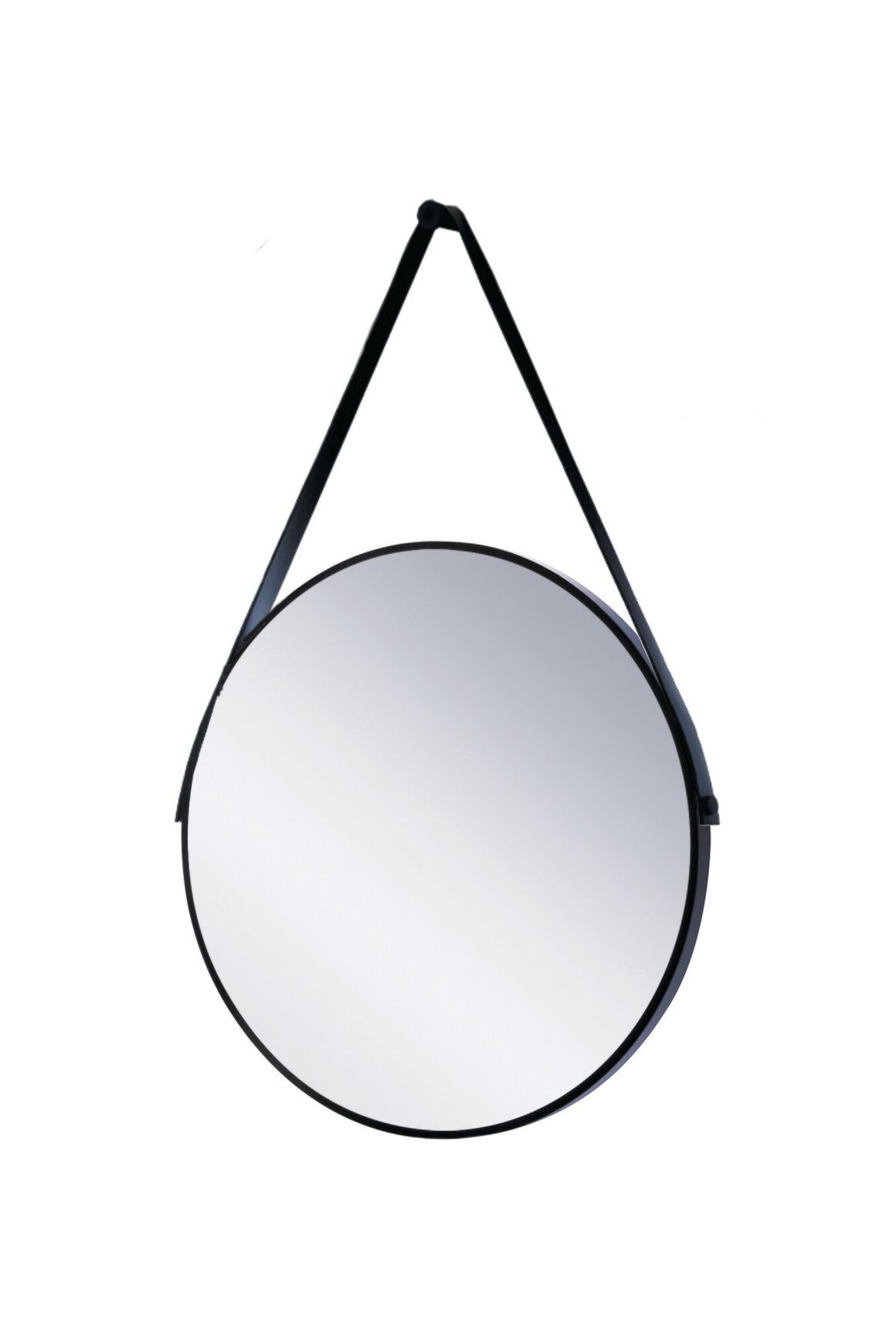 Black Aluminium Mirror with Strap