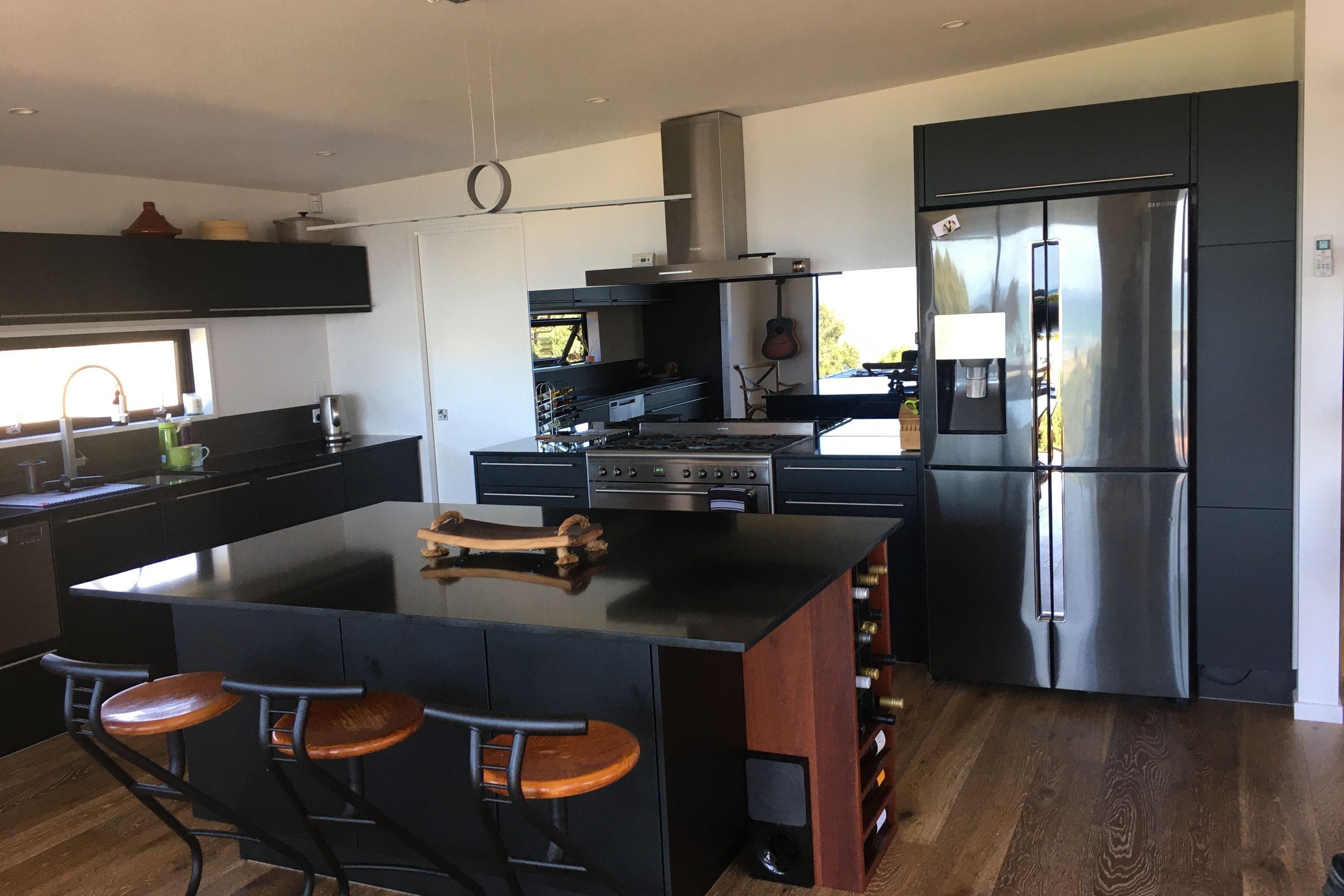 Grey Smokey Mirror Glass Splashback
