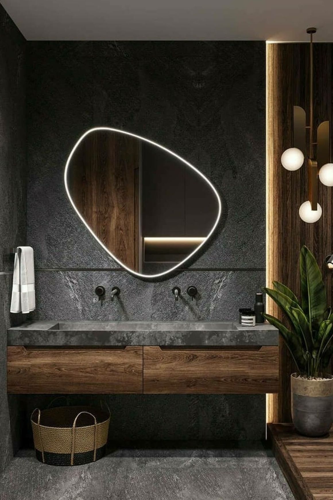 Pebble LED Mirror