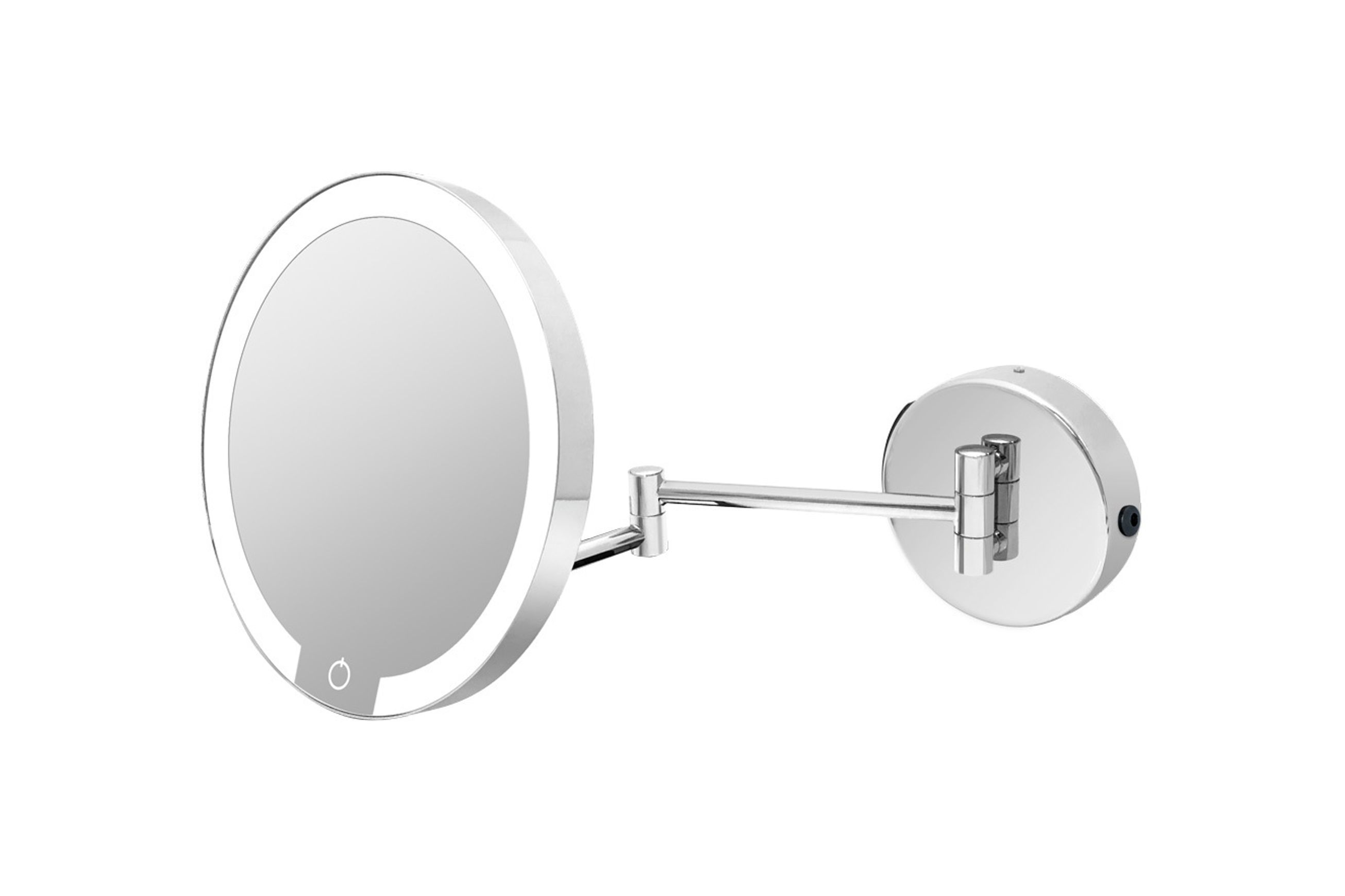 Chrome LED Magnify Mirror - Battery & USB