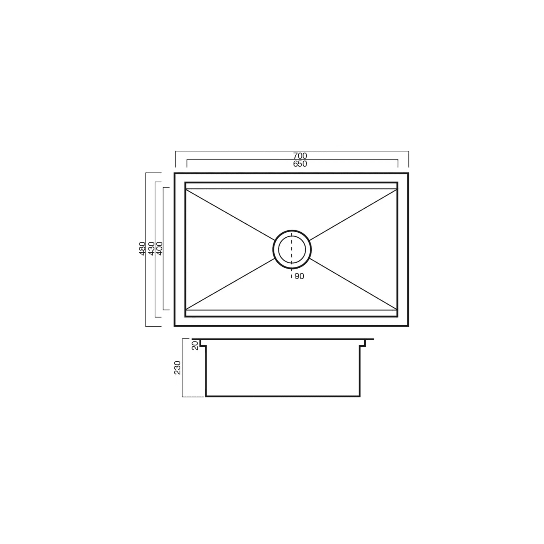 Medium Sink Station | 650 x 400