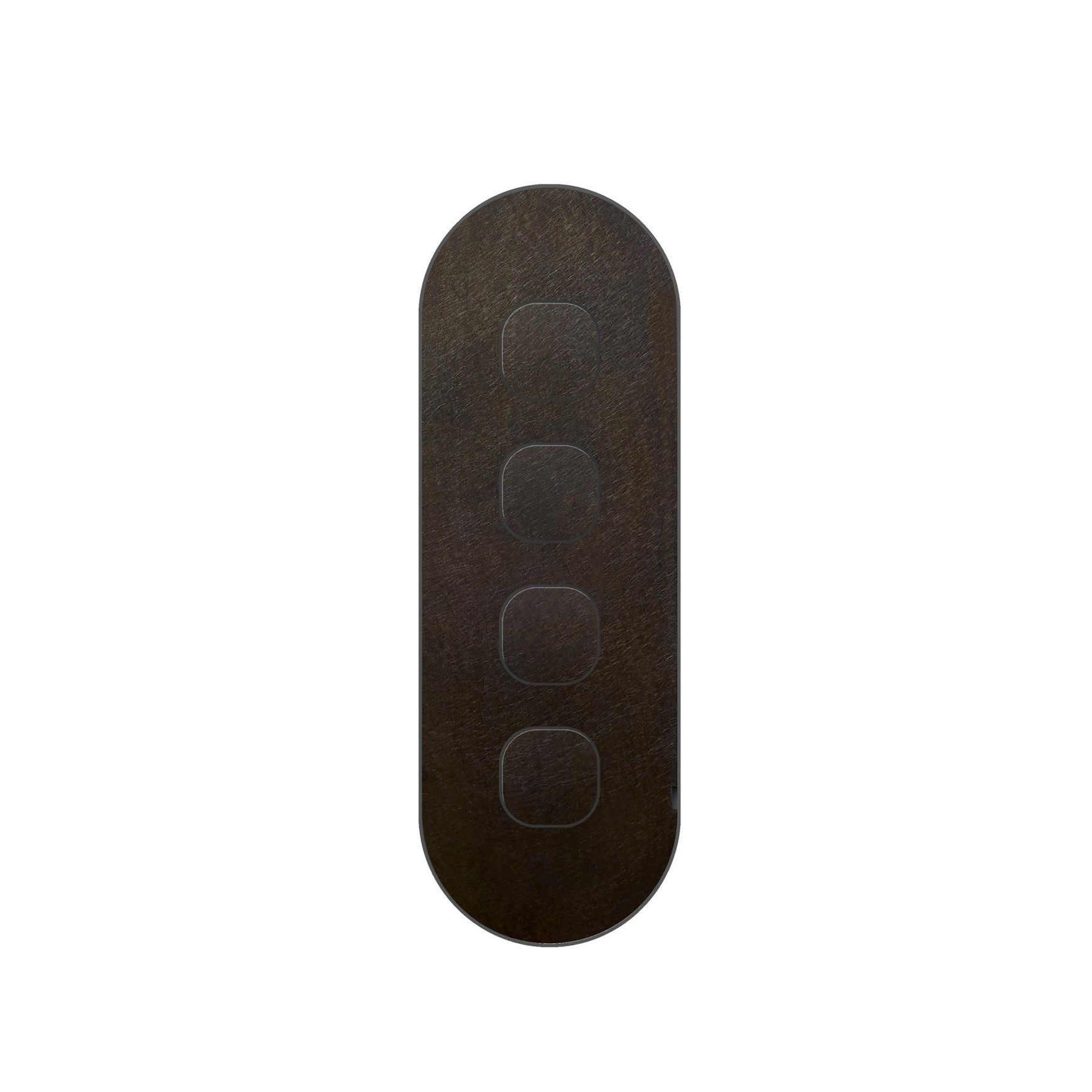13 Carbon 4 Gang Switch Grid Faceplate