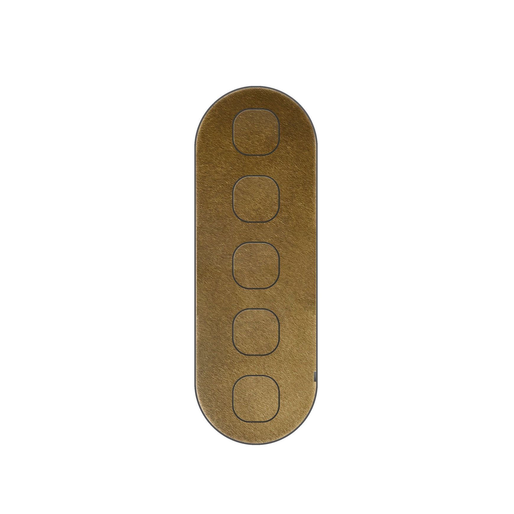 13 Carbon 5 Gang Switch Grid Faceplate