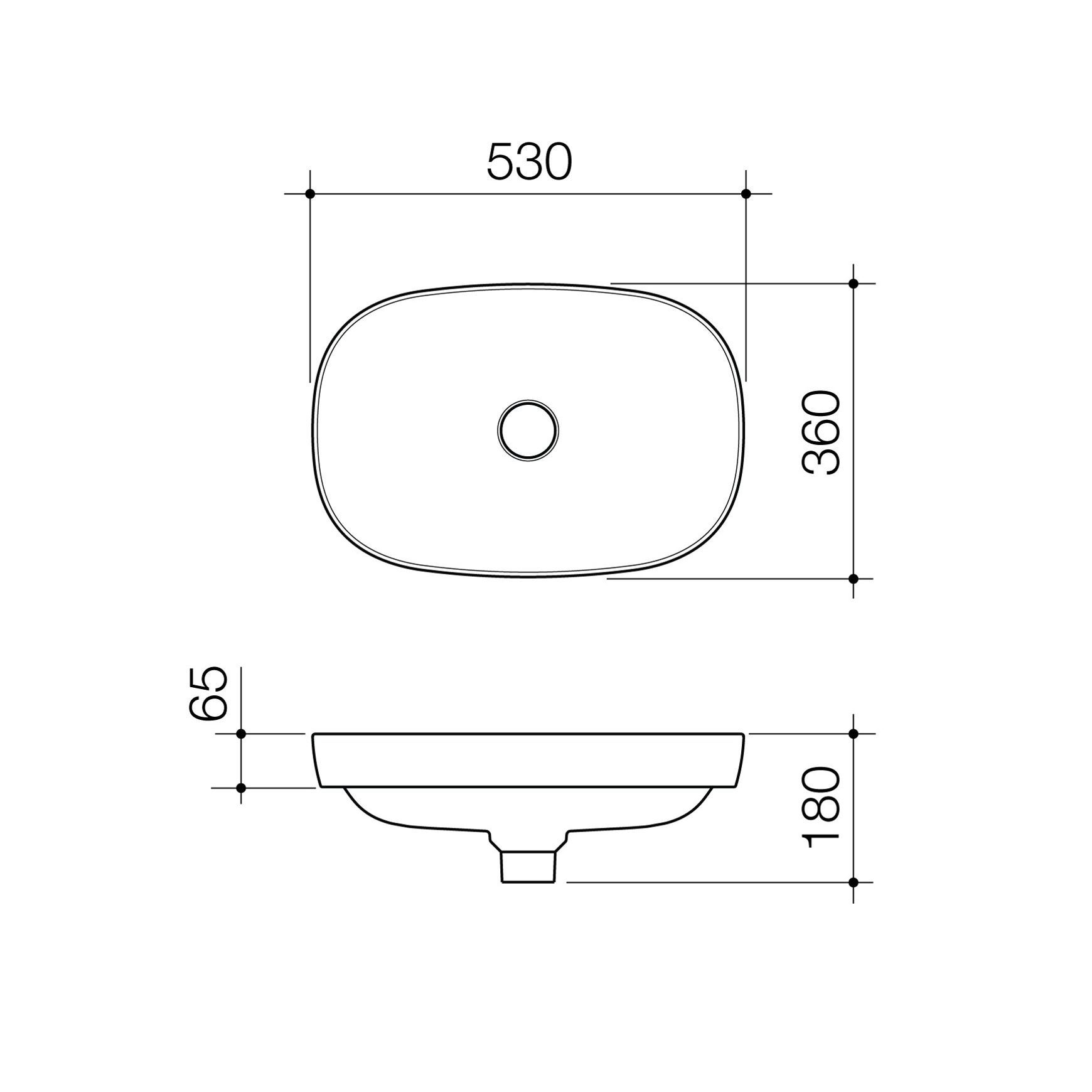 Contura II 530mm Inset Basin