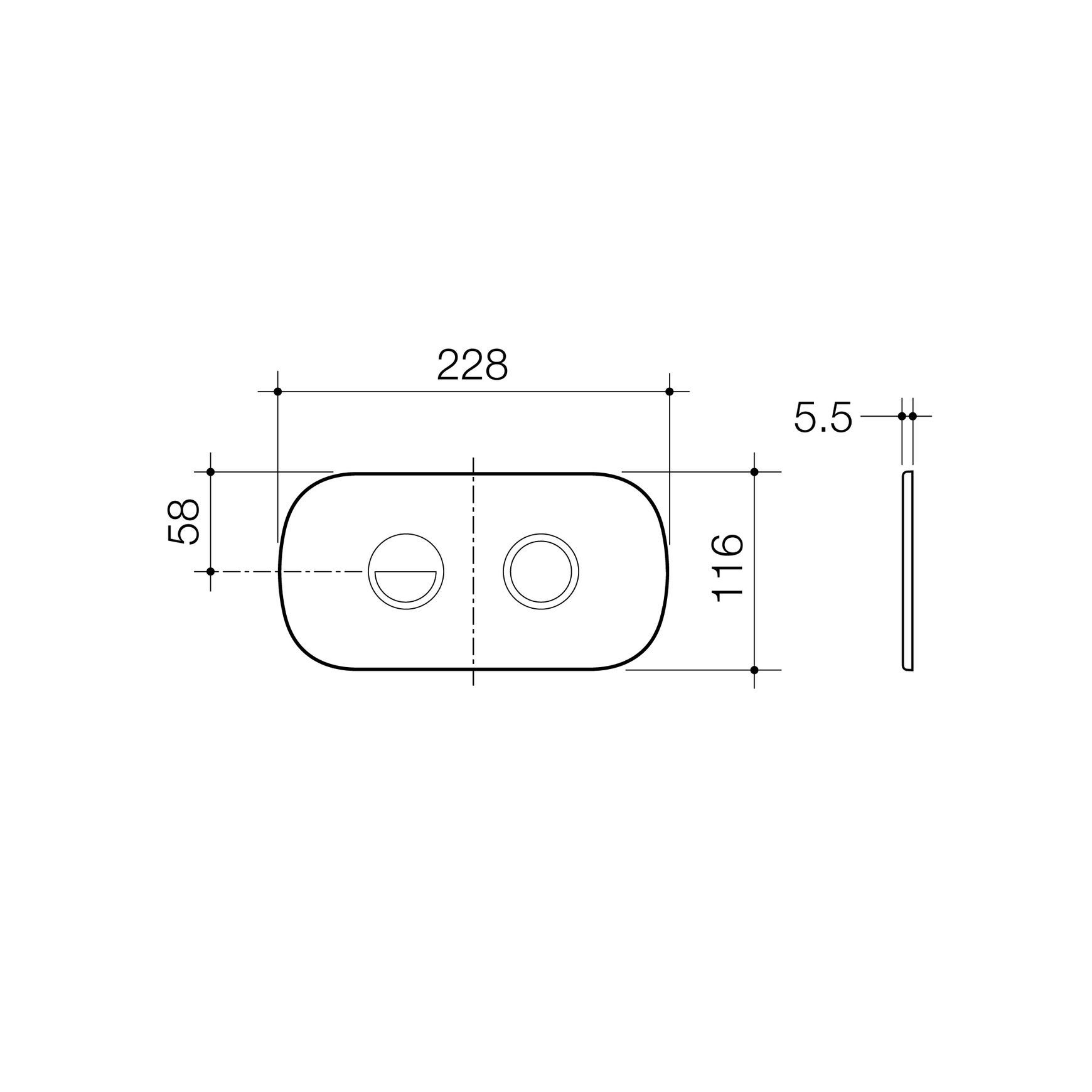 Contura II Invisi Series II® Round DC Dual Flush Button