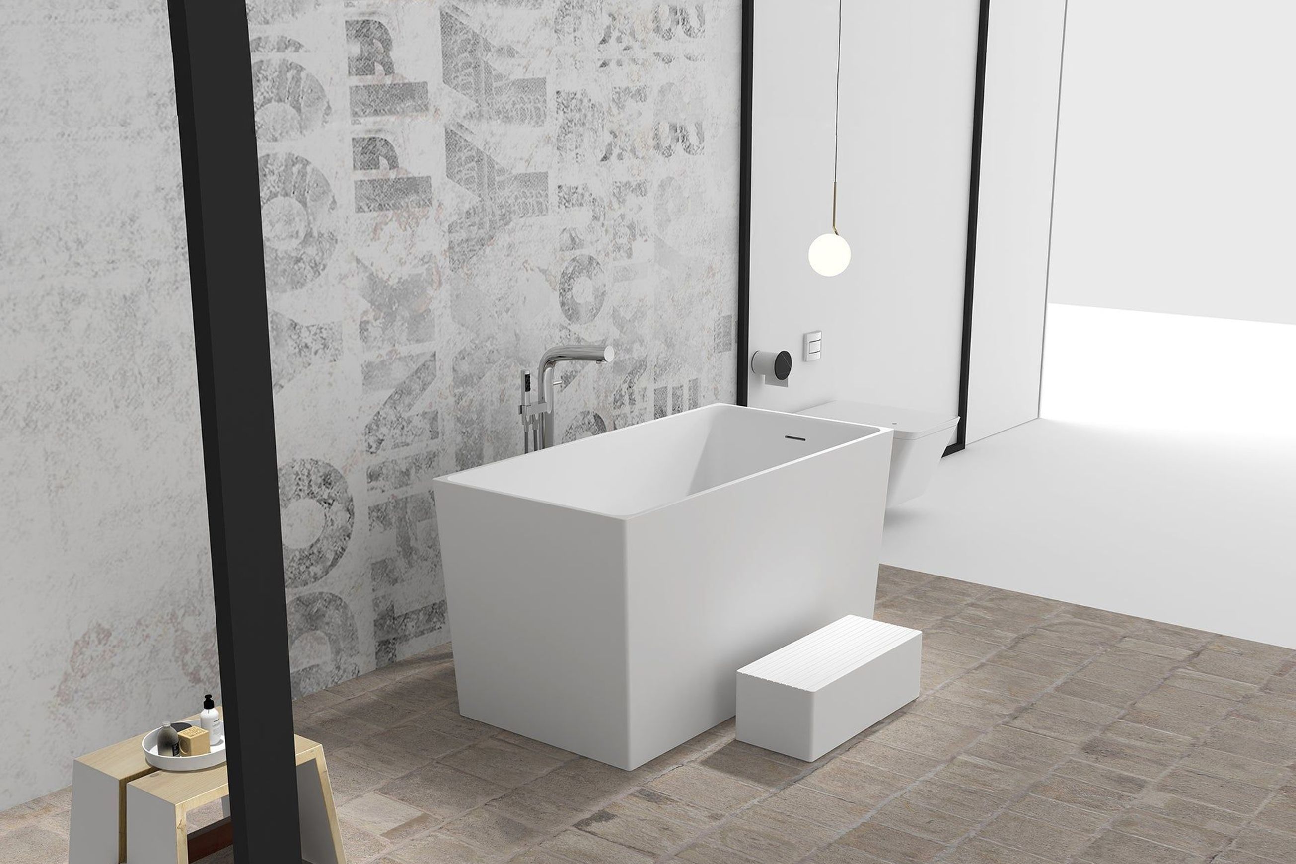 Gia Rectangle Japanese Soak Tub - 1350mm - G65198