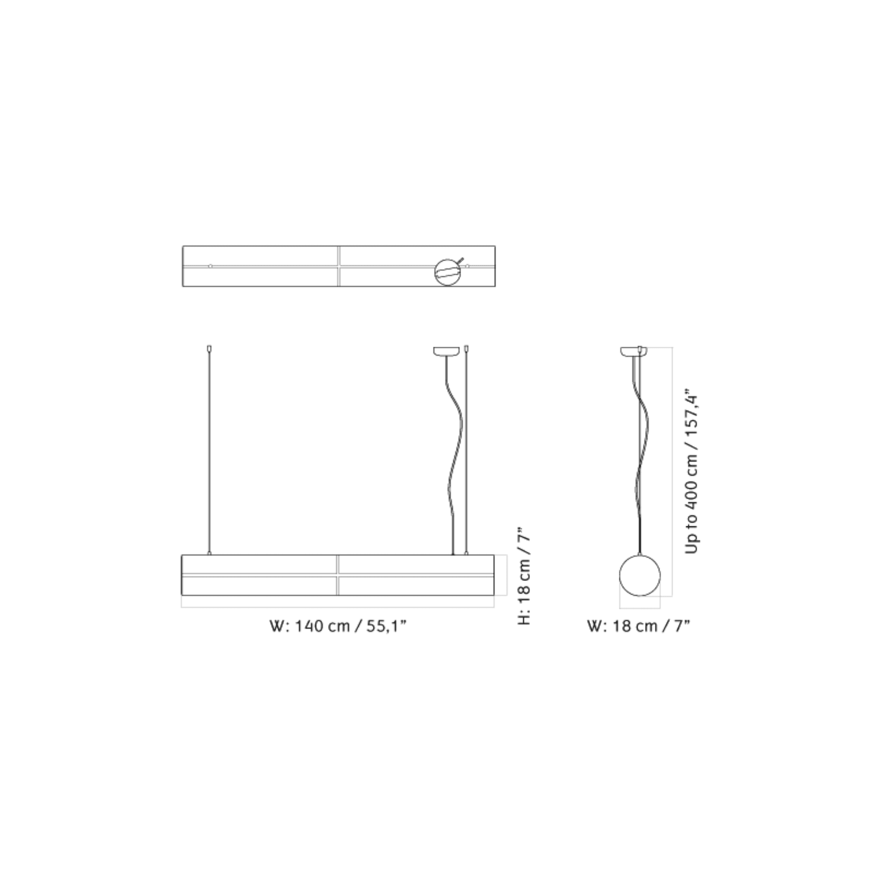 Hashira Linear Pendant Lamp