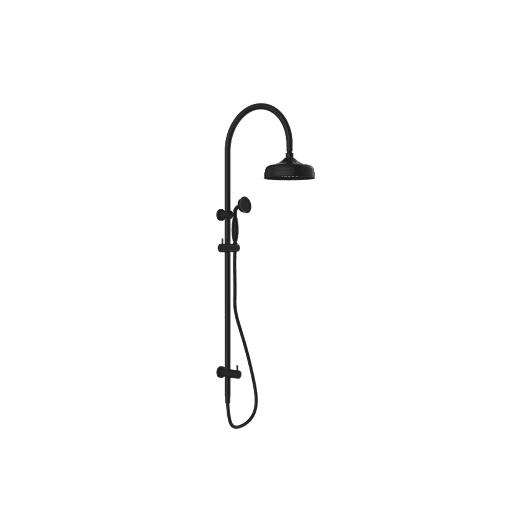 York Twin Shower With Metal Hand Shower Matte Black