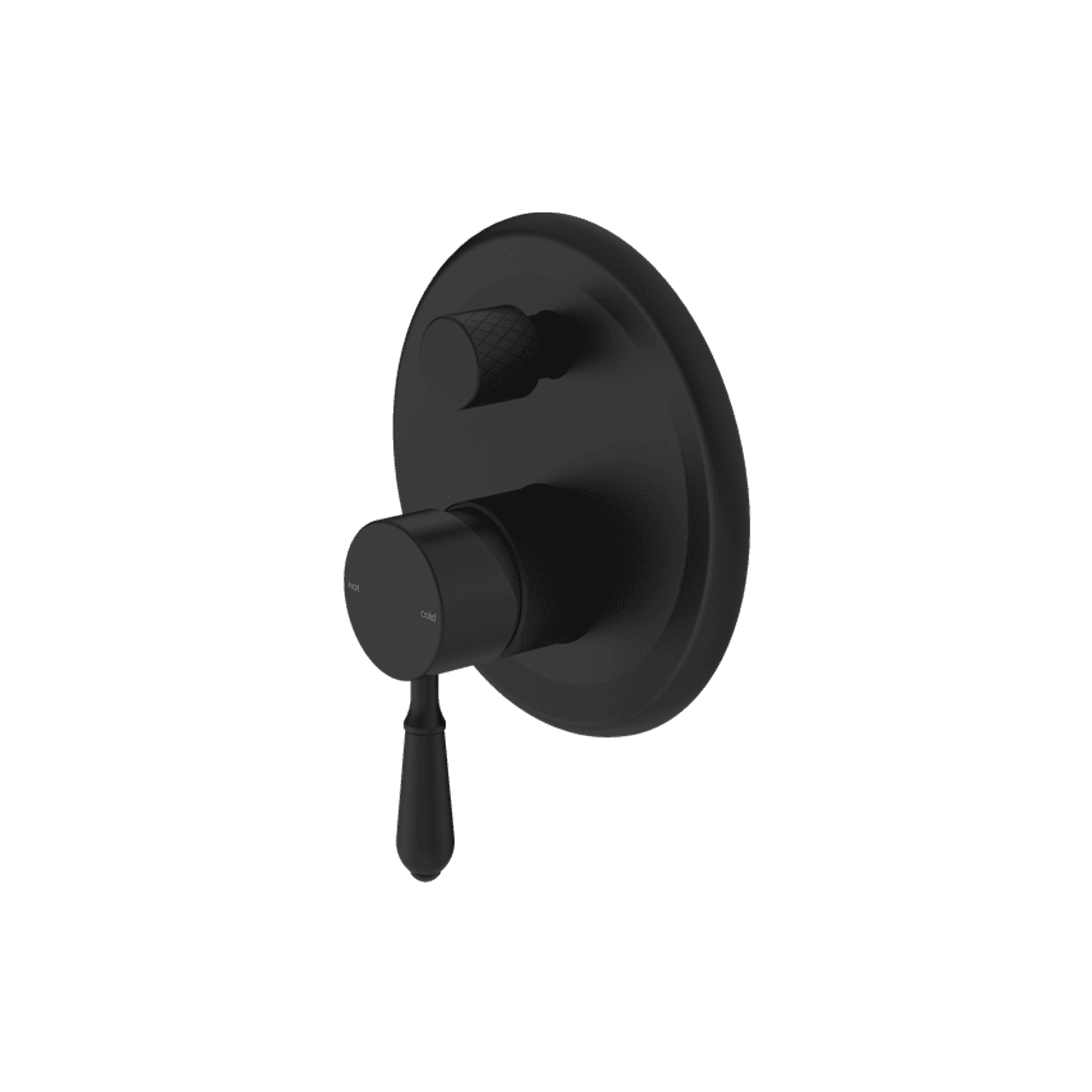 York Shower Mixer With Divertor With Metal Lever Matte Black