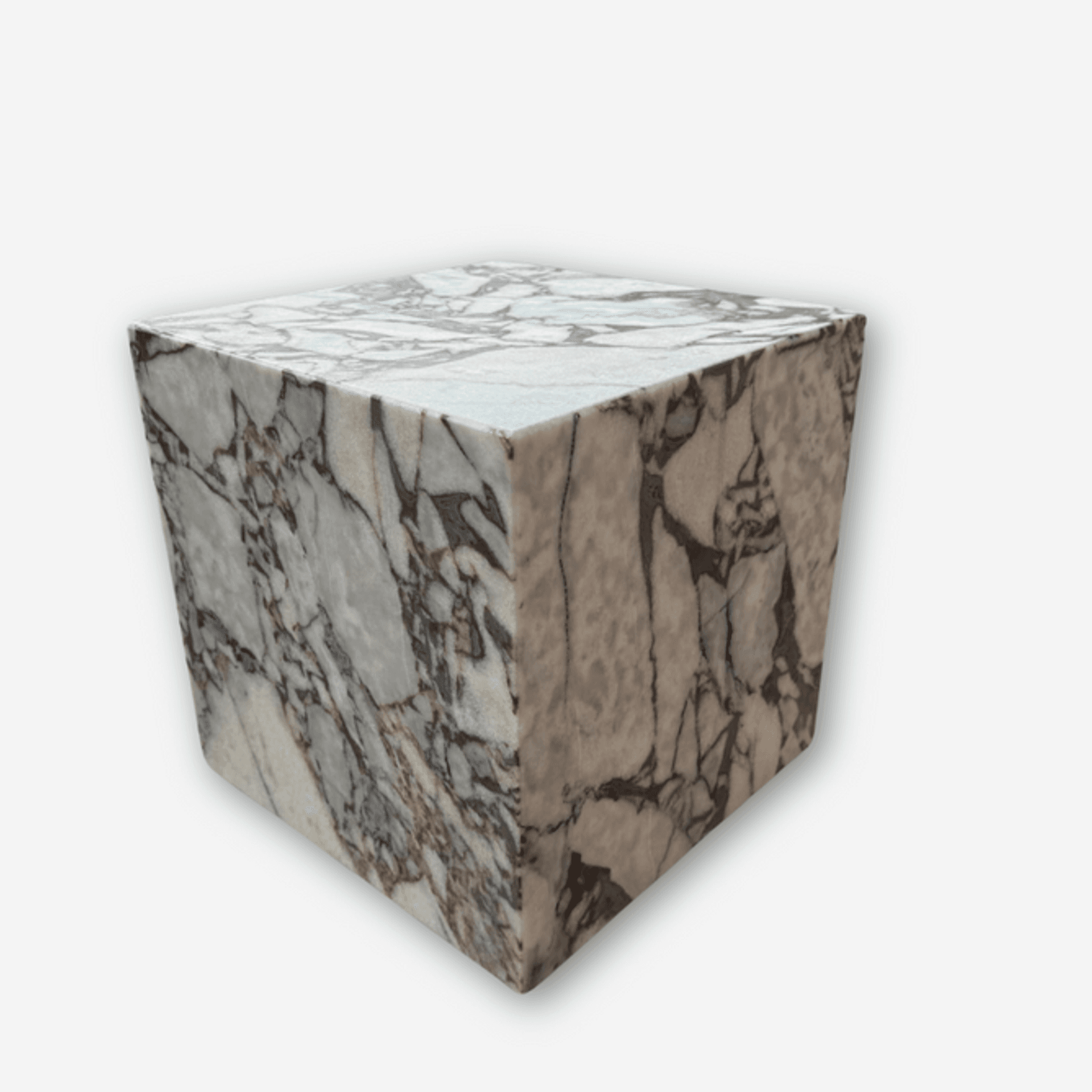 Cube Side Table - Milky Bleu Marble | Natural Stone Co.