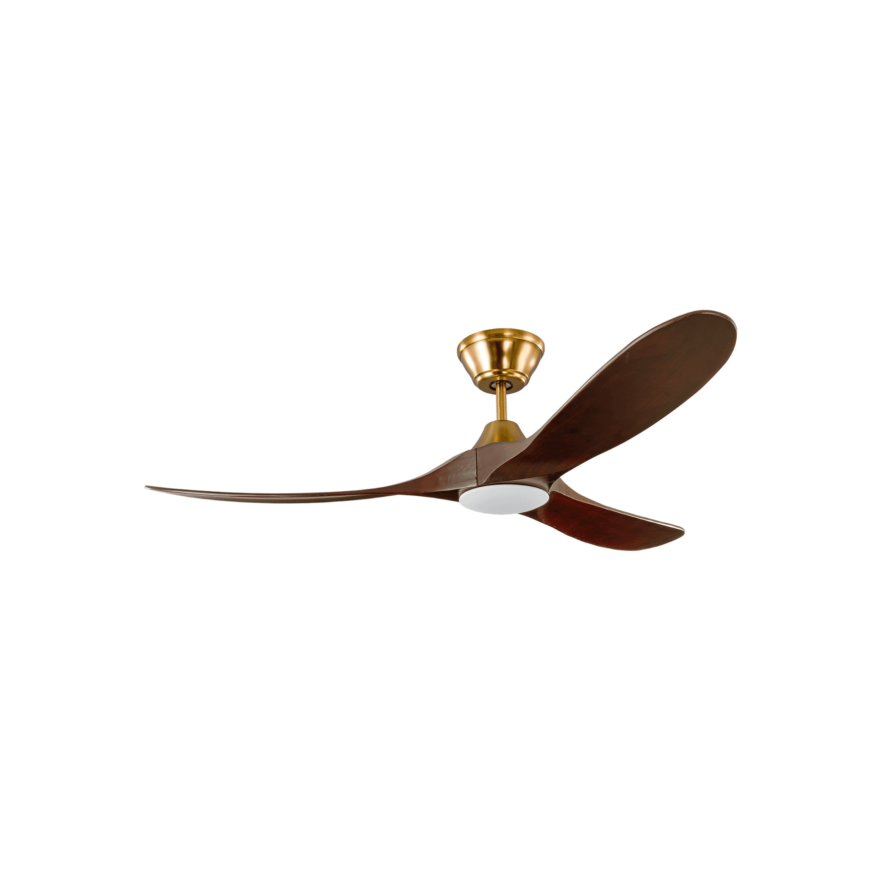 Milano Ceiling Fan Junior Burnished Brass LED Light