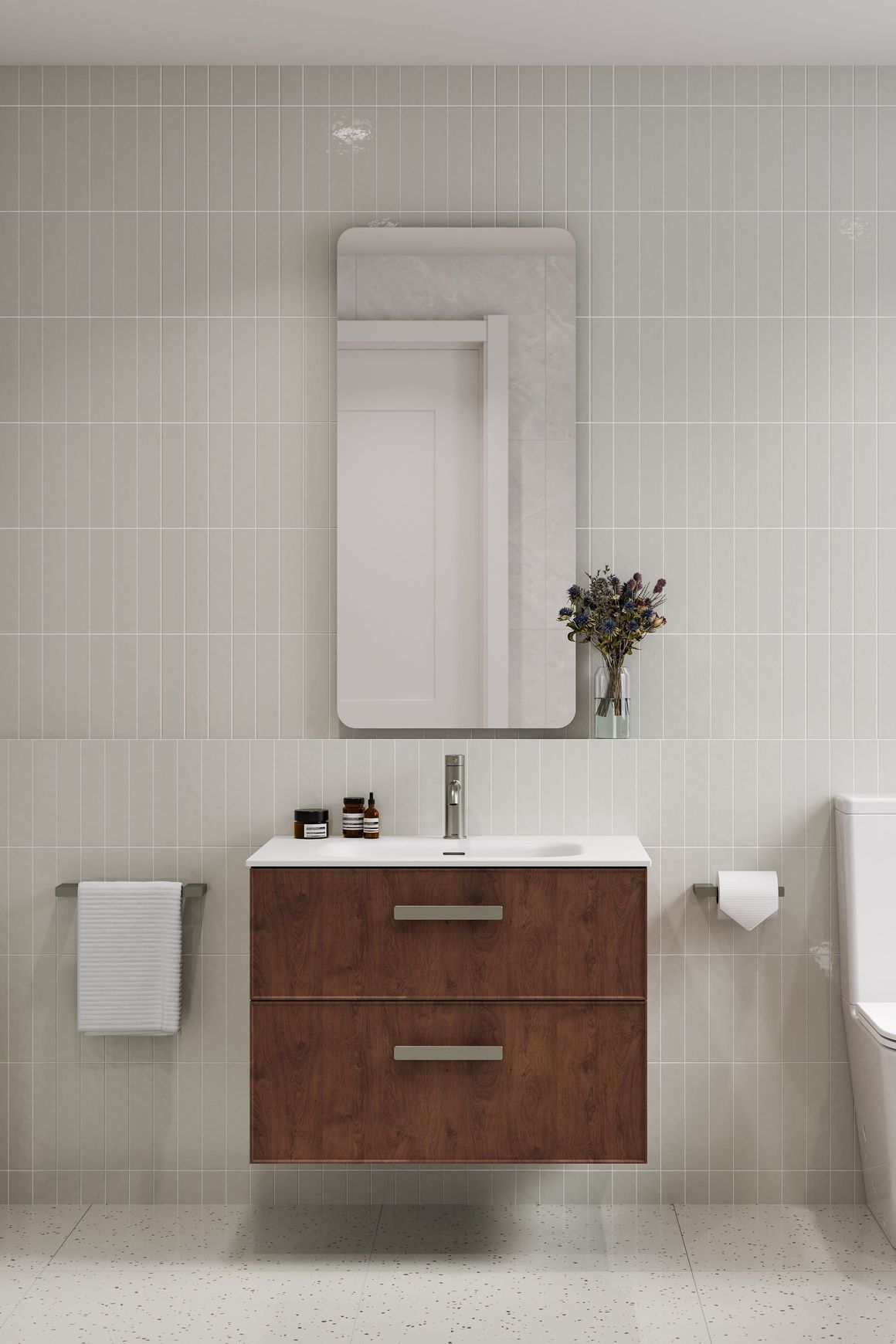 Lineare 750 Vanity | 2 Drawer | Inset Basin