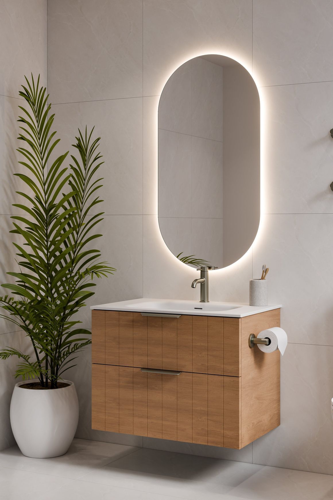 Lineare 750 Vanity | 2 Drawer | Inset Basin