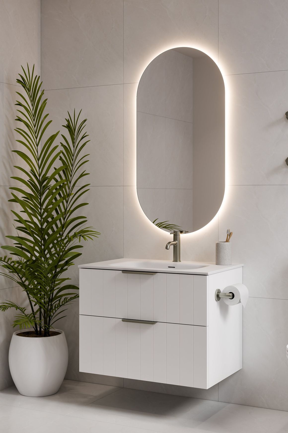 Lineare 750 Vanity | 2 Drawer | Inset Basin
