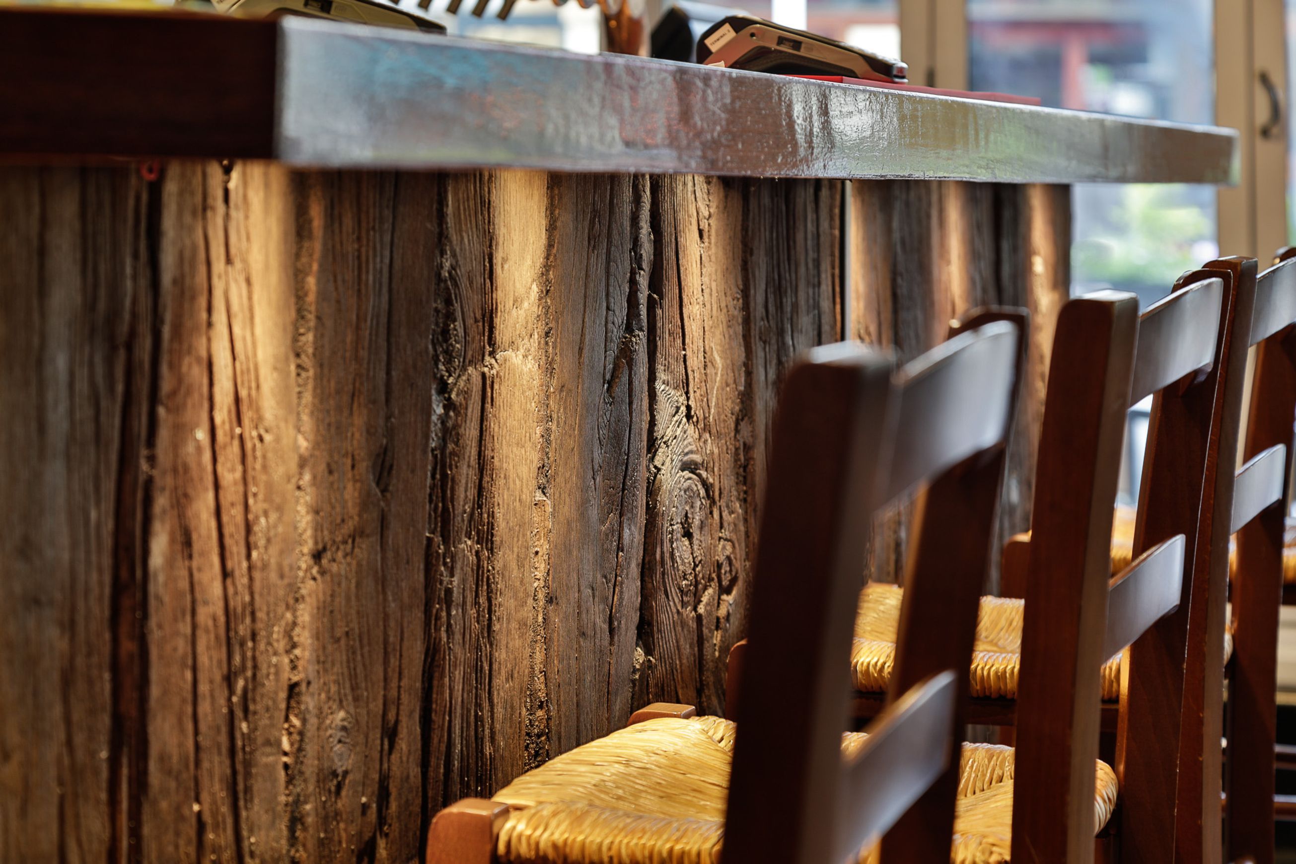 Wooden Sleeper Wall Panels by Muros | Walnut Raw Timber