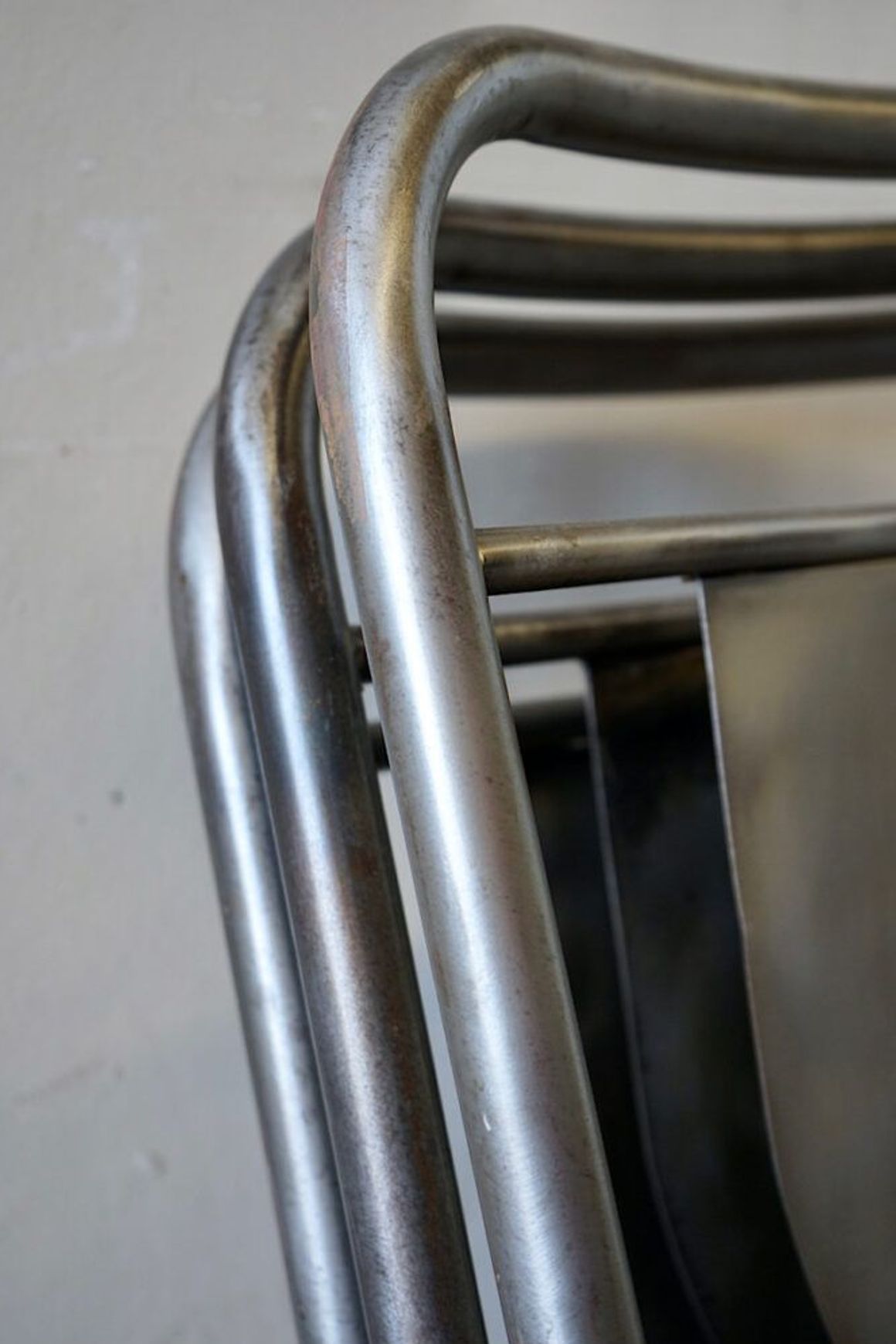Set of 4 French Industrial Steel Chairs