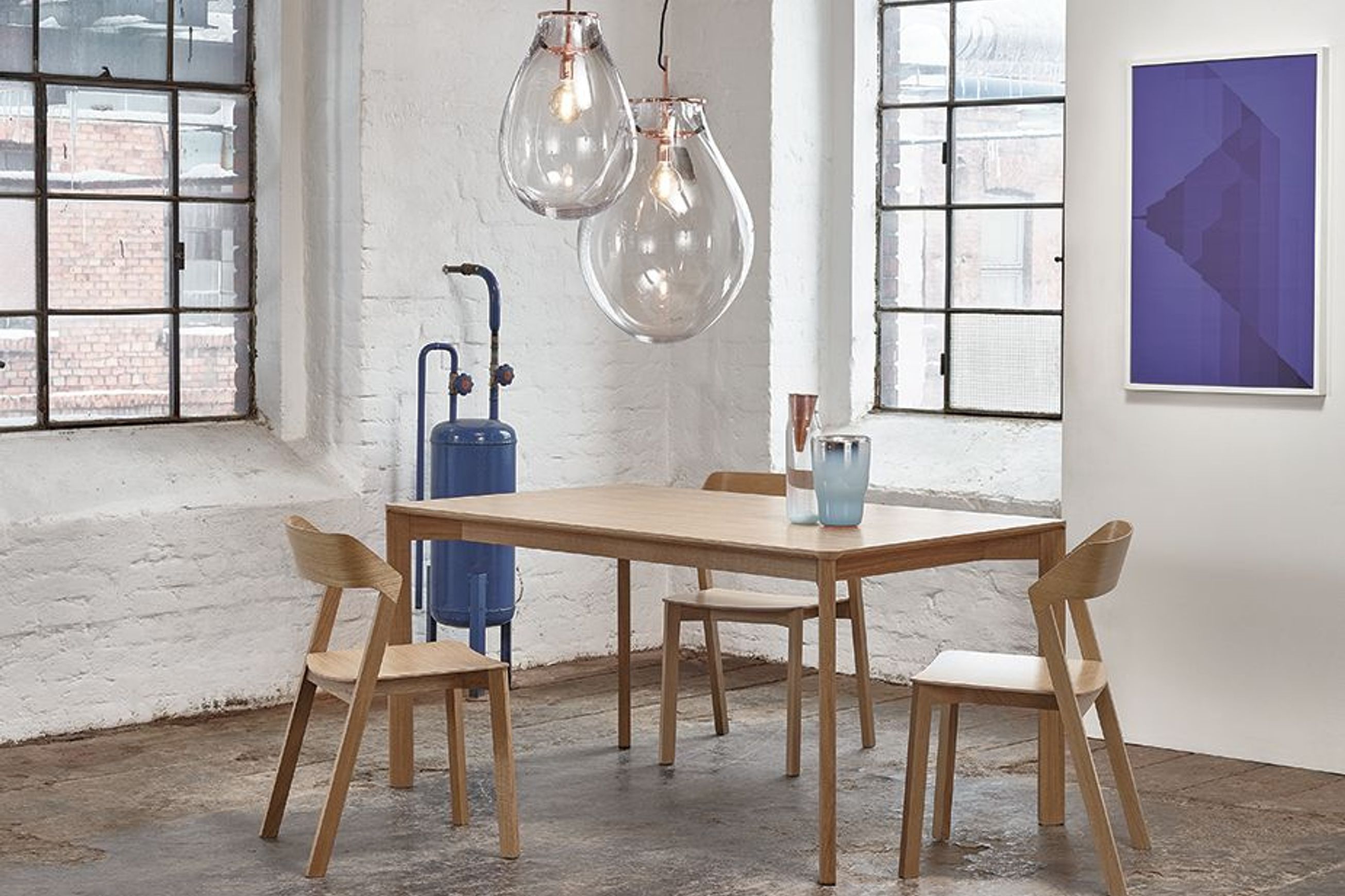 Lasu Dining Table - Natural Oak - by TON