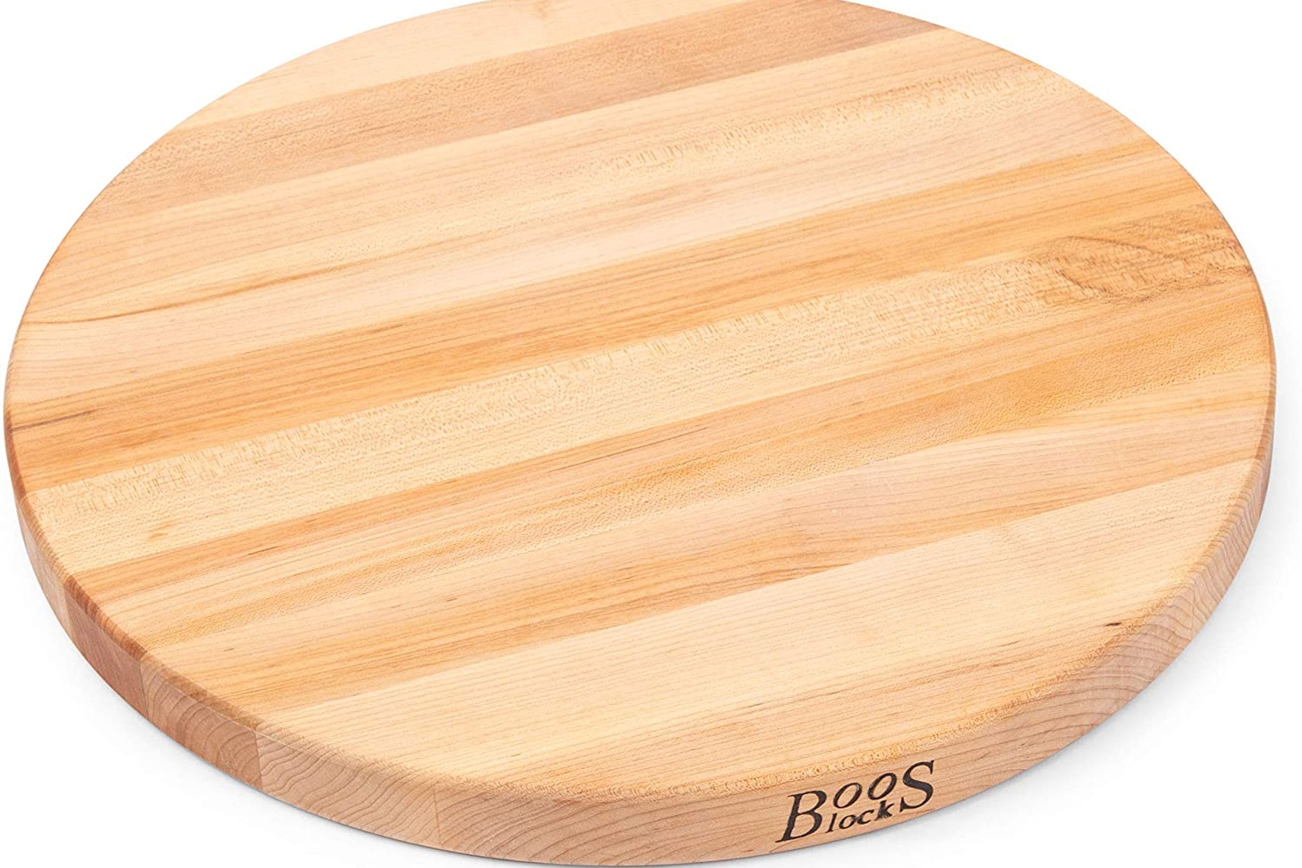 Boos Block Maple Wood Edge Grain Reversible Round Cutting Board - 46cm X 4cm