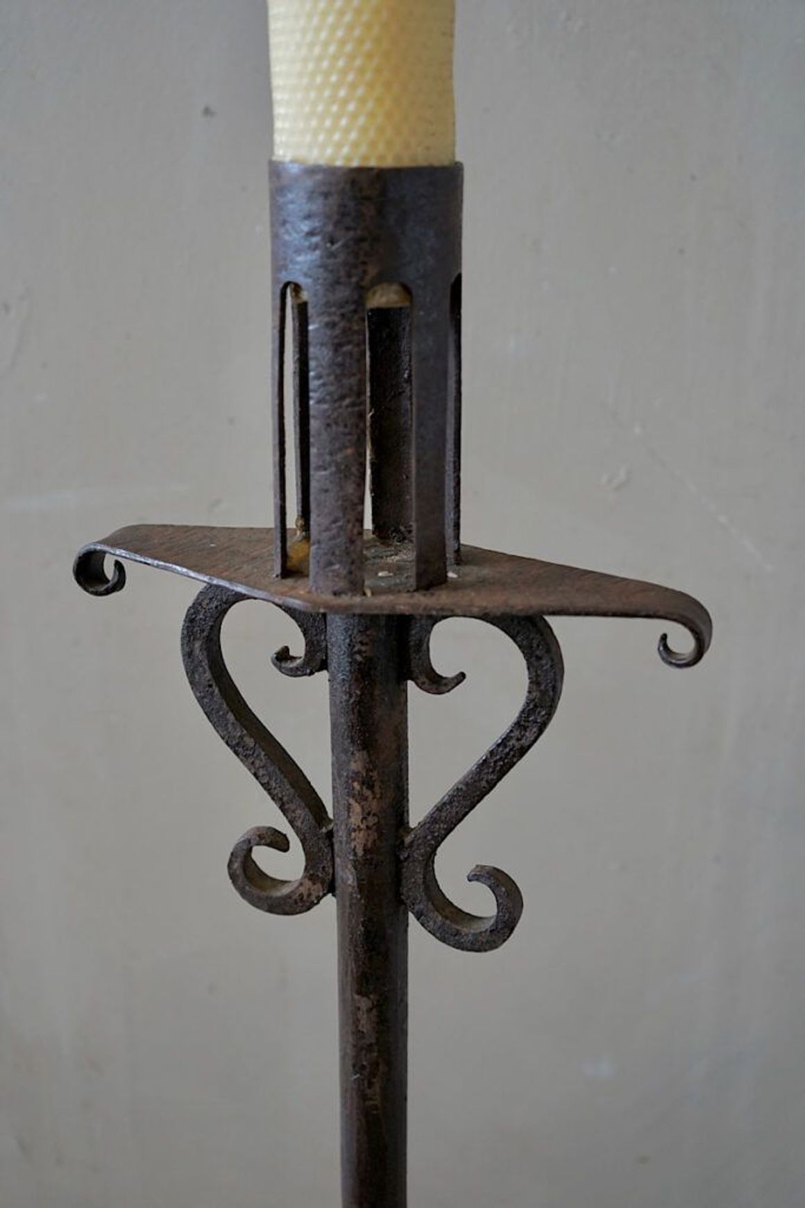 Large French Wrought-Iron Candlestick