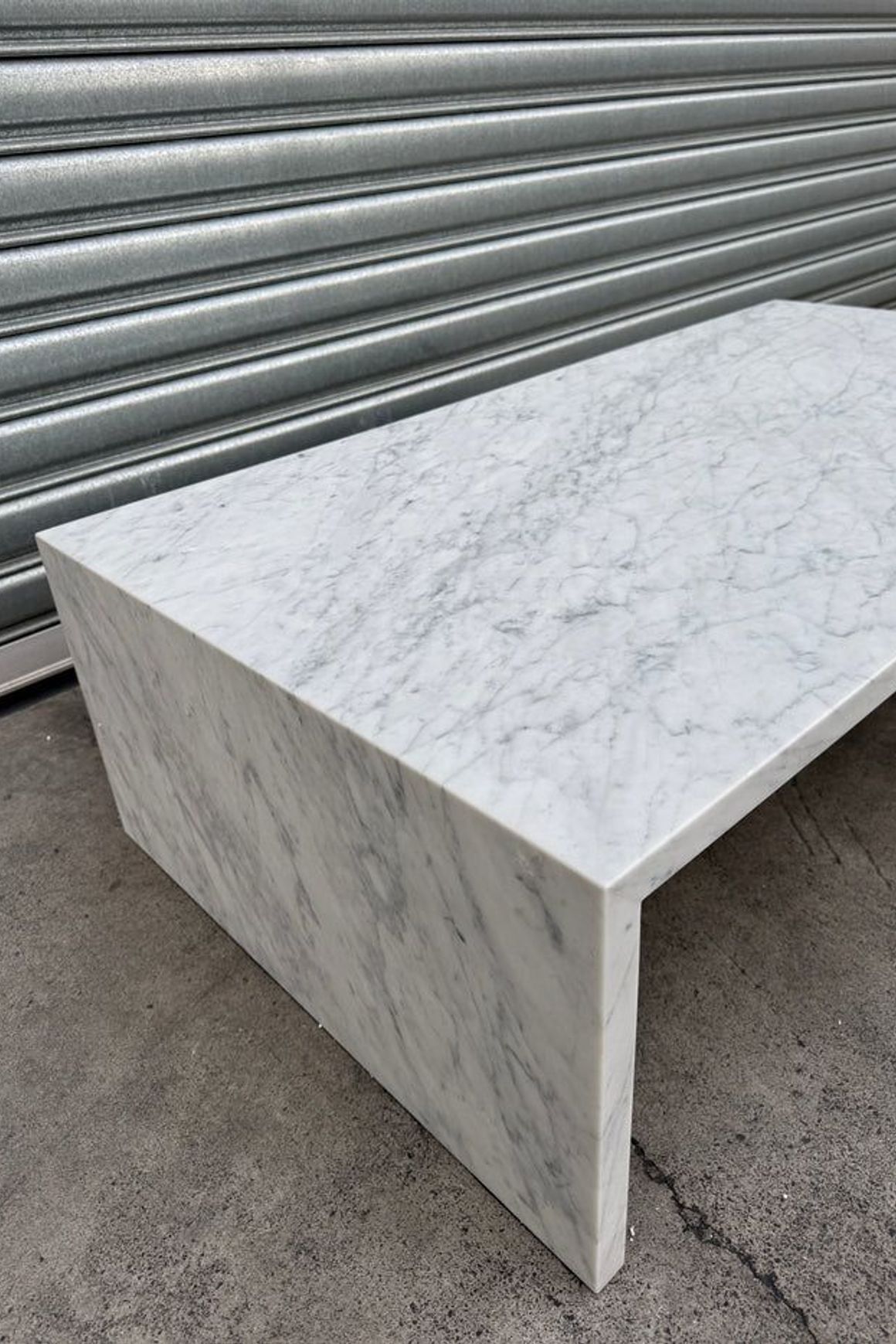 Waterfall Coffee Table - Carrara Marble | Natural Stone Co.