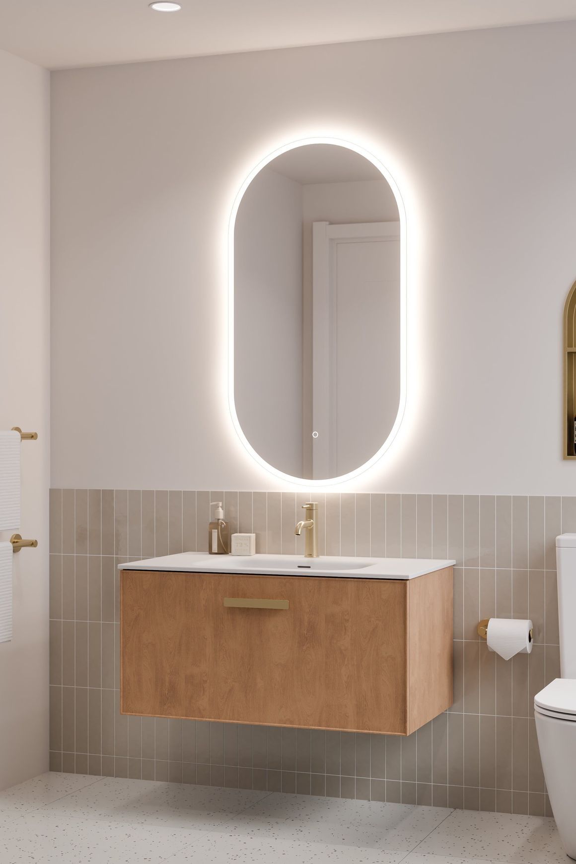 Lineare 900 Vanity | 1 Drawer | Inset Basin