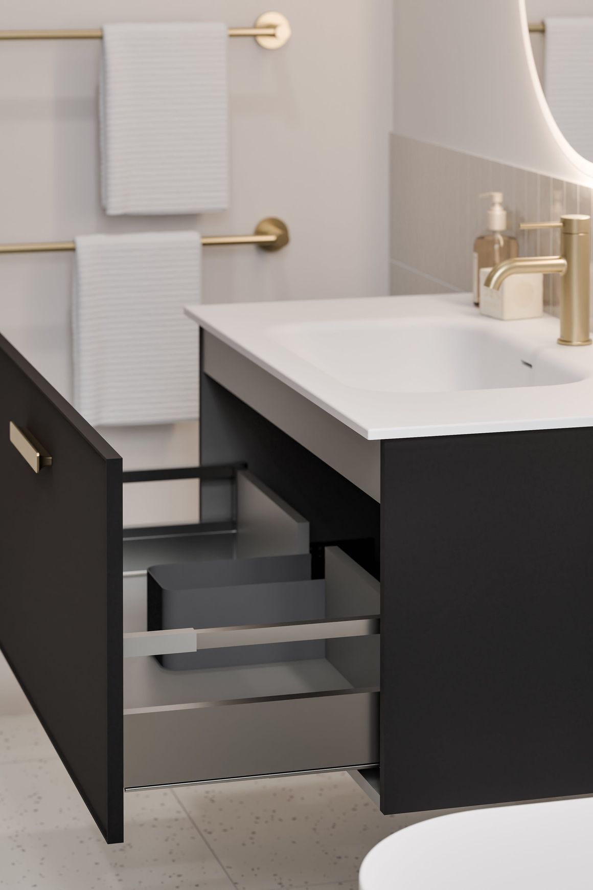 Lineare 900 Vanity | 1 Drawer | Inset Basin