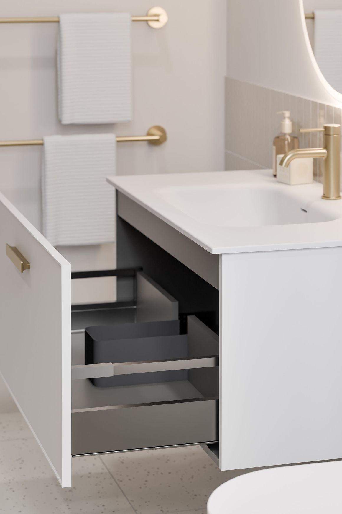 Lineare 900 Vanity | 1 Drawer | Inset Basin