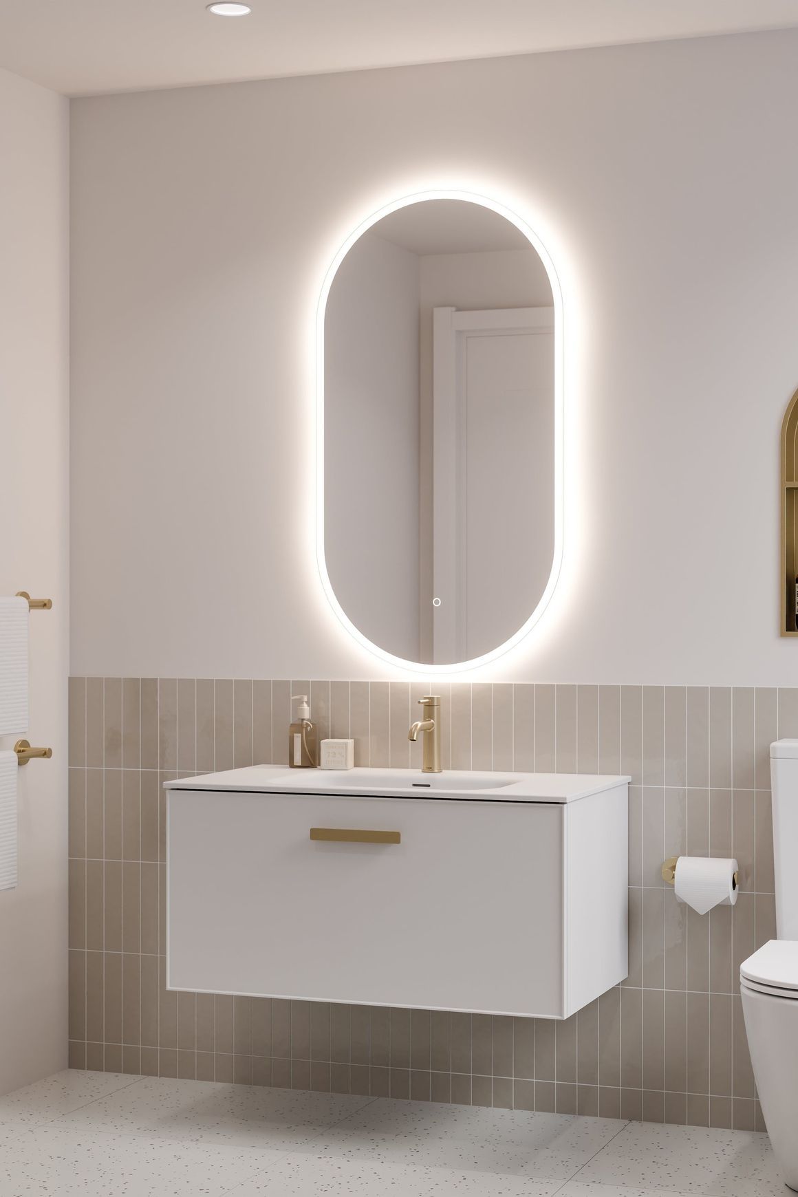 Lineare 900 Vanity | 1 Drawer | Inset Basin