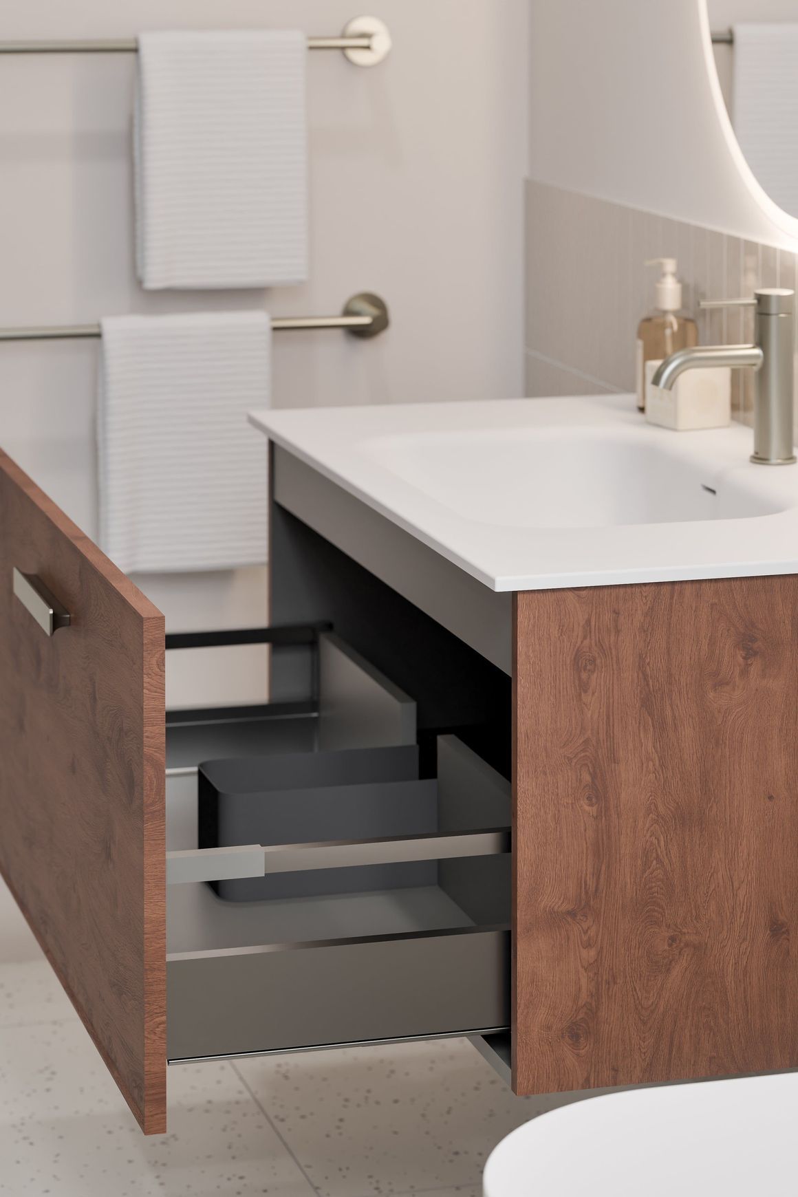 Lineare 900 Vanity | 1 Drawer | Inset Basin