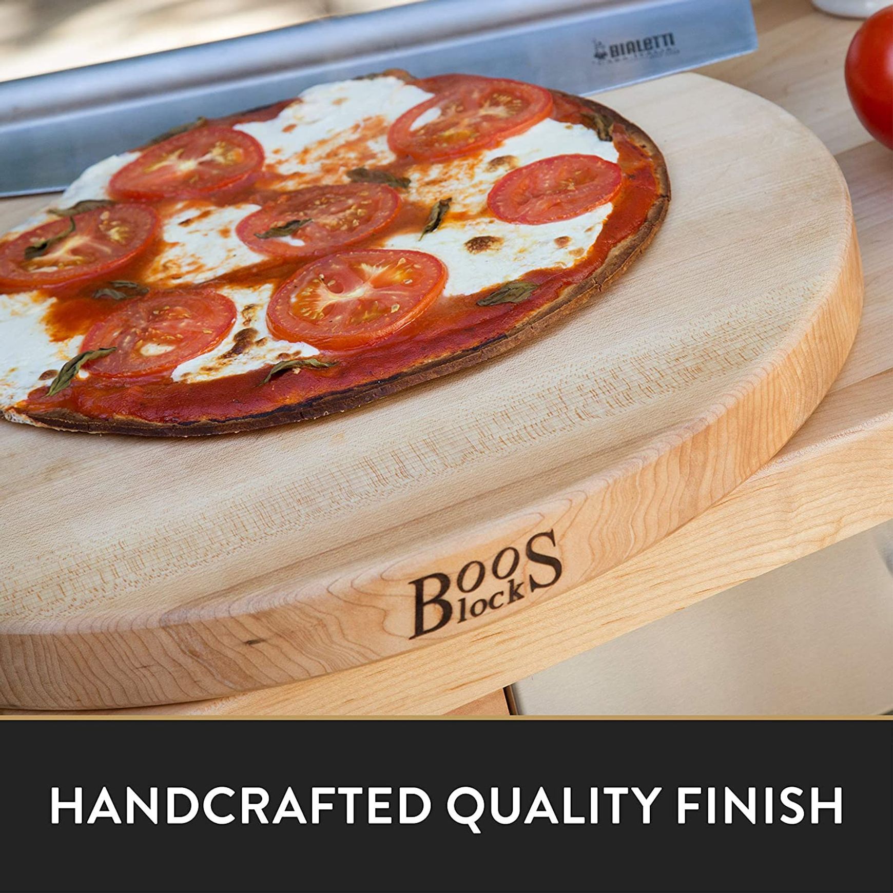 Boos Block Maple Wood Edge Grain Reversible Round Cutting Board - 46cm X 4cm